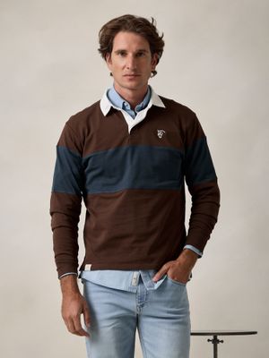 Polo with Stripe | Brown