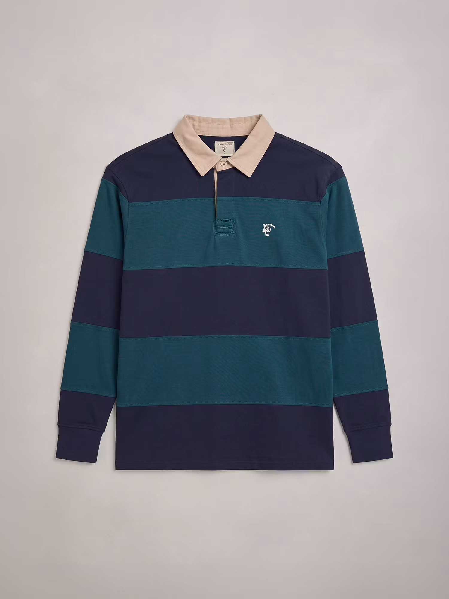 Canvas Collar Rugby Polo | Navy Blue