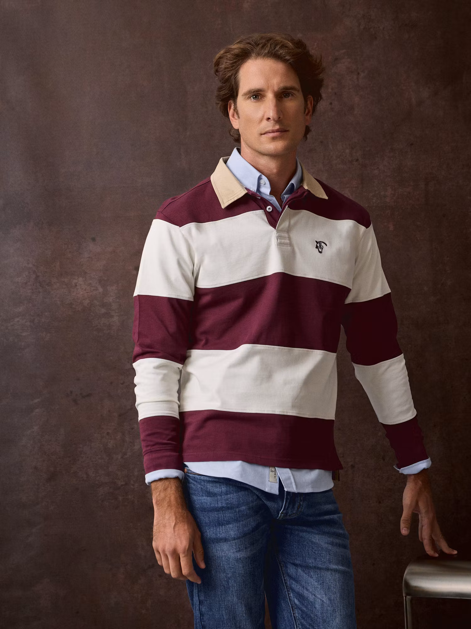Canvas Collar Rugby Polo | Mulberry