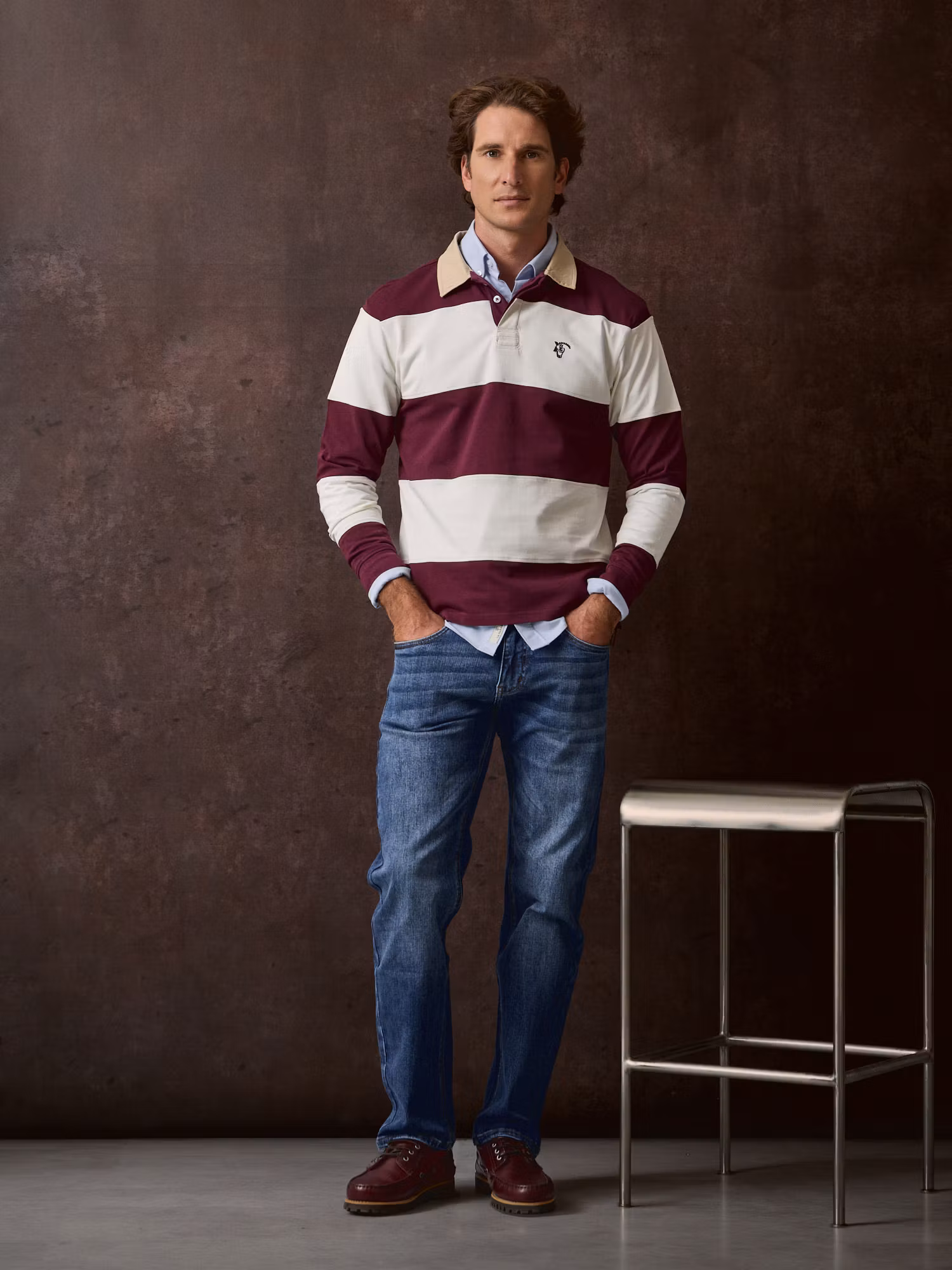 Canvas Collar Rugby Polo | Mulberry