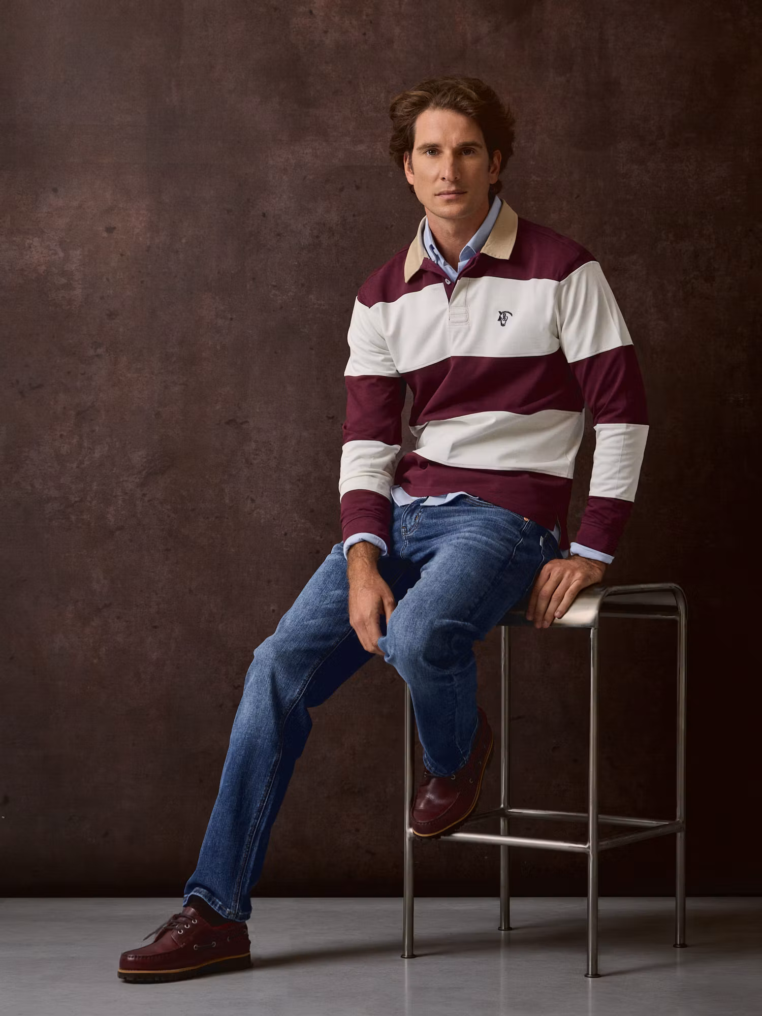Canvas Collar Rugby Polo | Mulberry