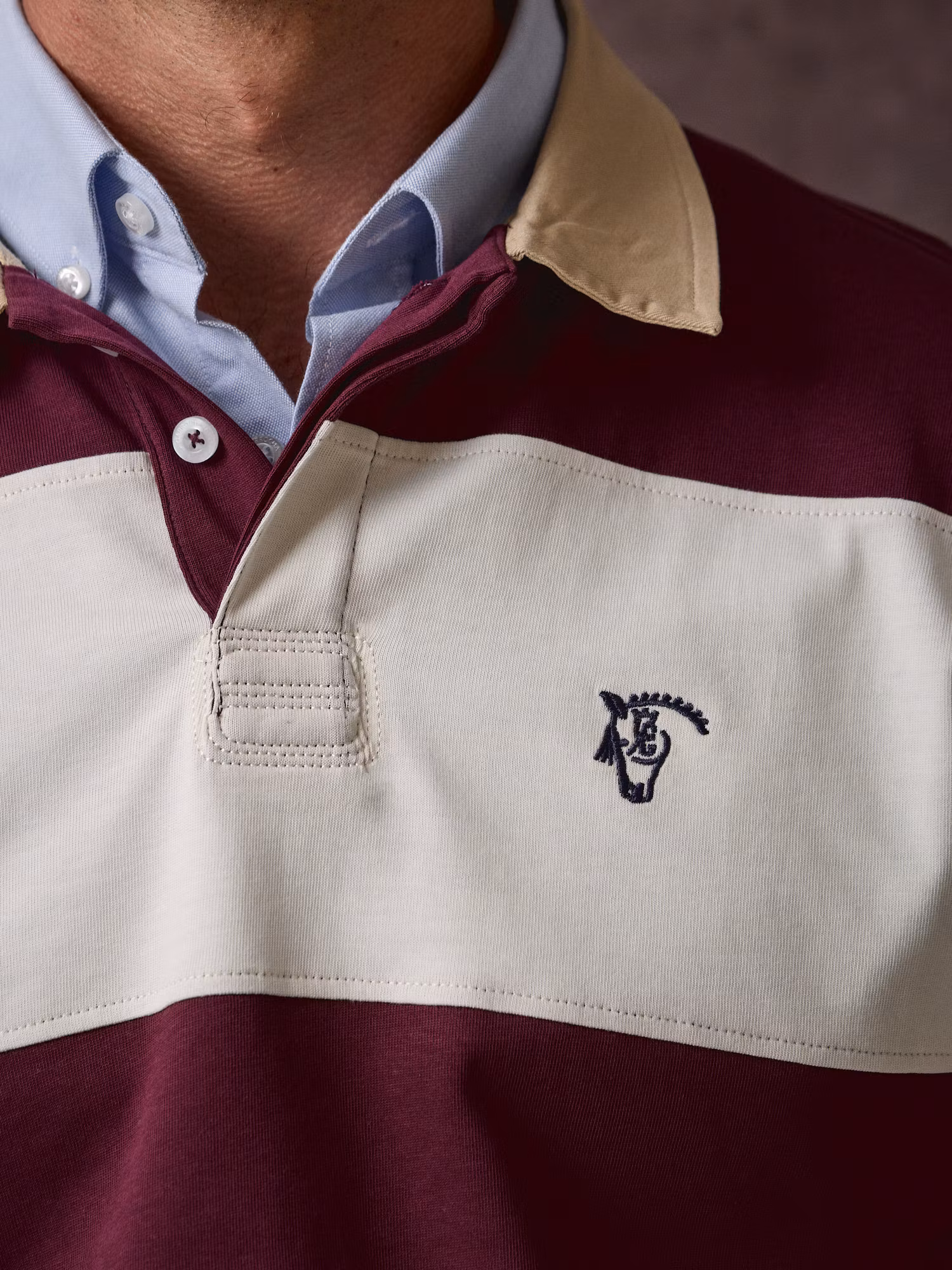 Canvas Collar Rugby Polo | Mulberry