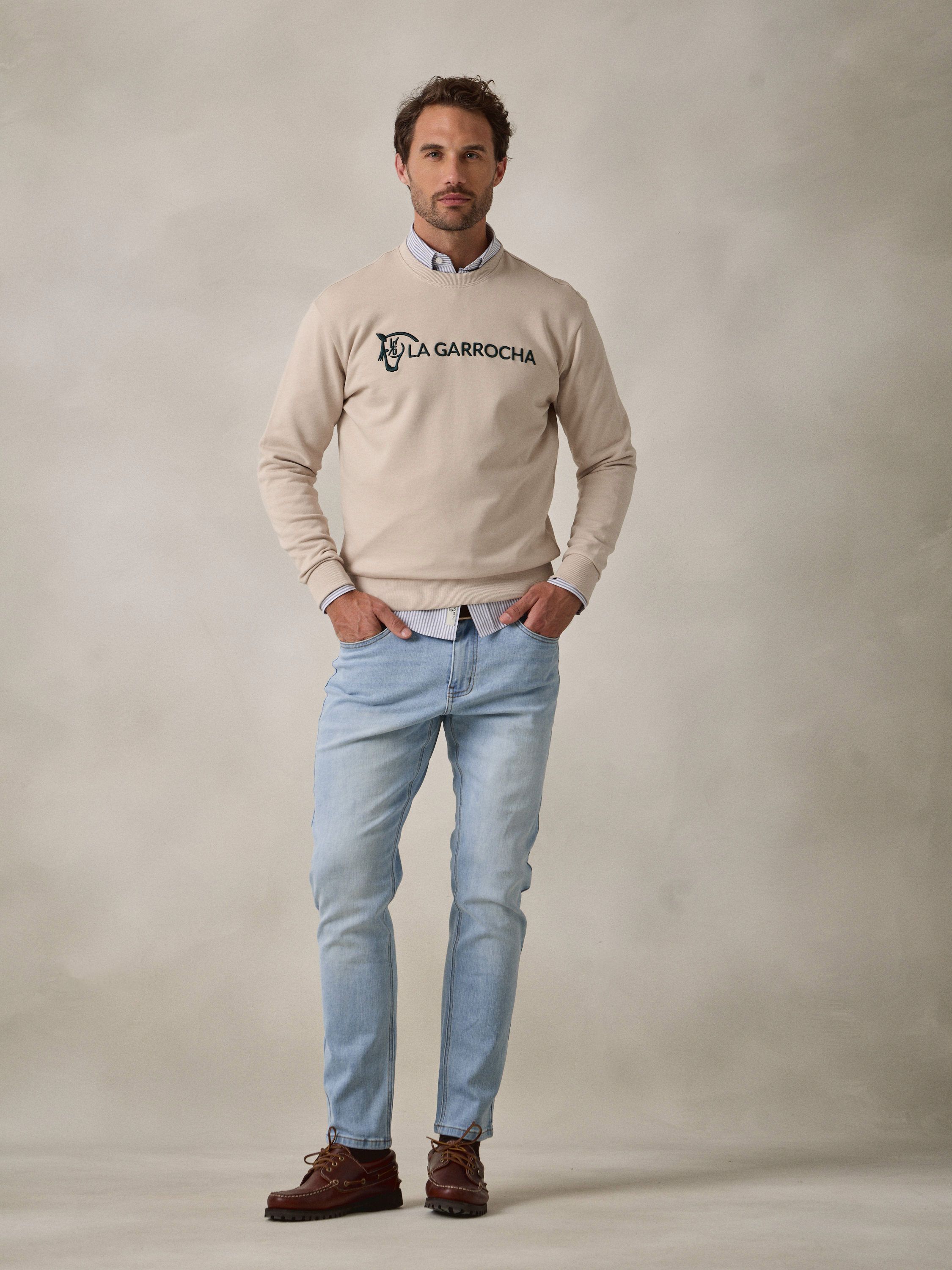 Equestrian Sweatshirt | Nude