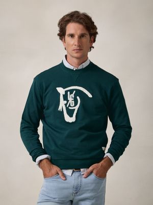 Sweatshirt Horse | Verde Egeu