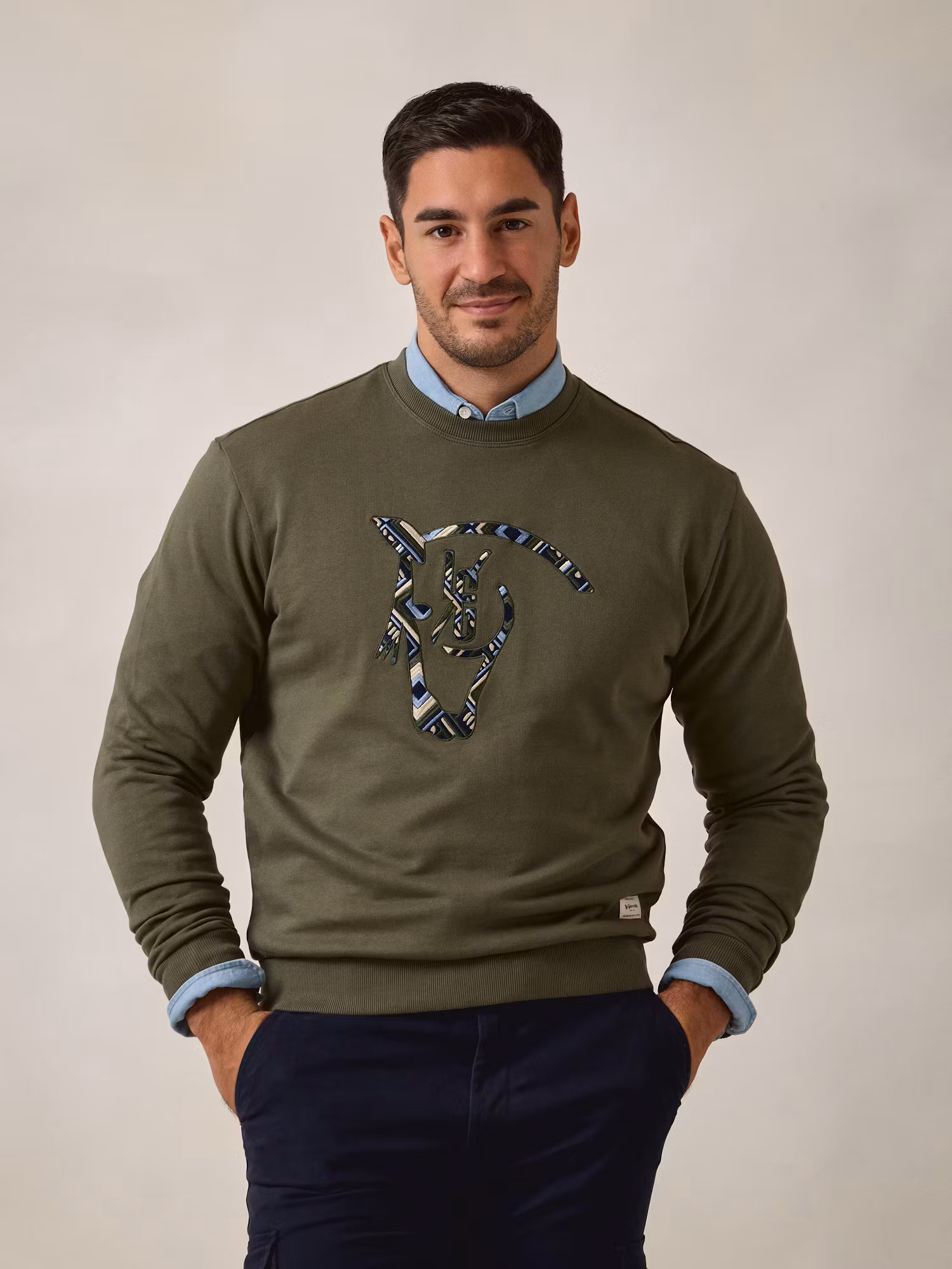 Ethnic Sweatshirt | Khaki