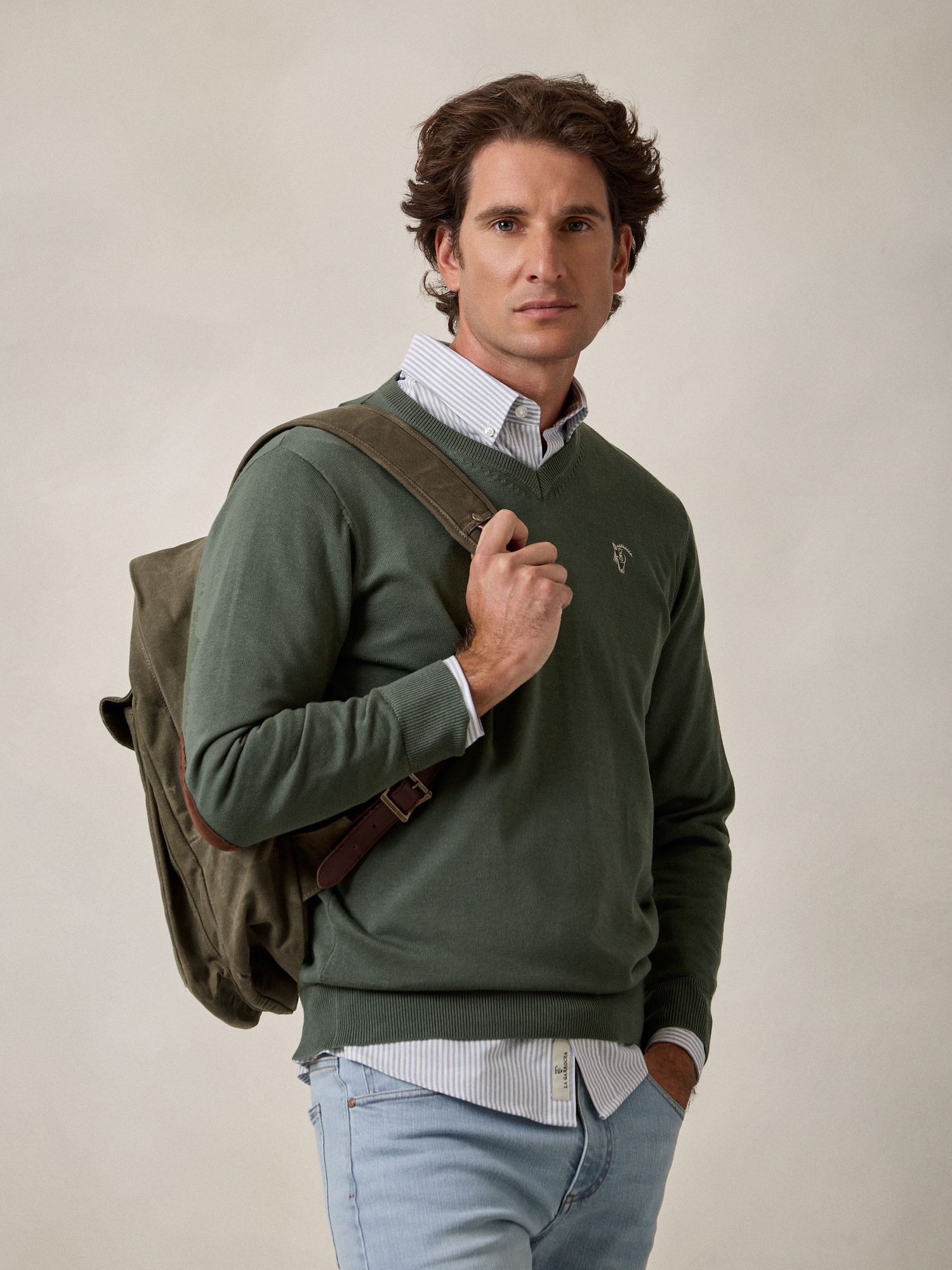 Jersey de Pico con Coderas | Khaki