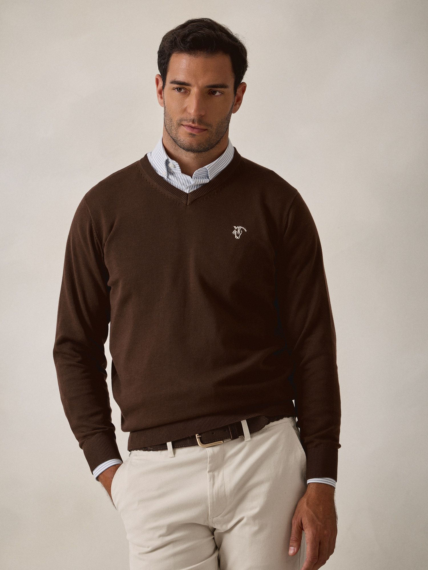 Sweater com decote em V | Moka