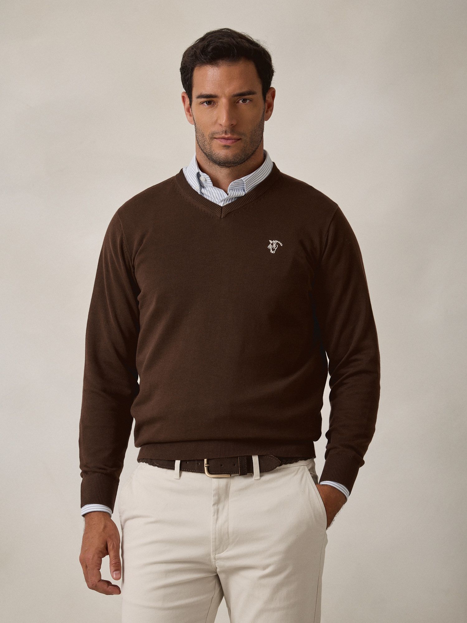 Sweater com decote em V | Moka