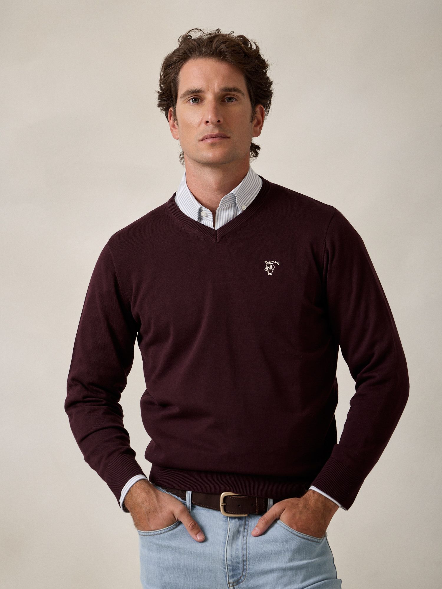 V-neck sweater | Mulberry
