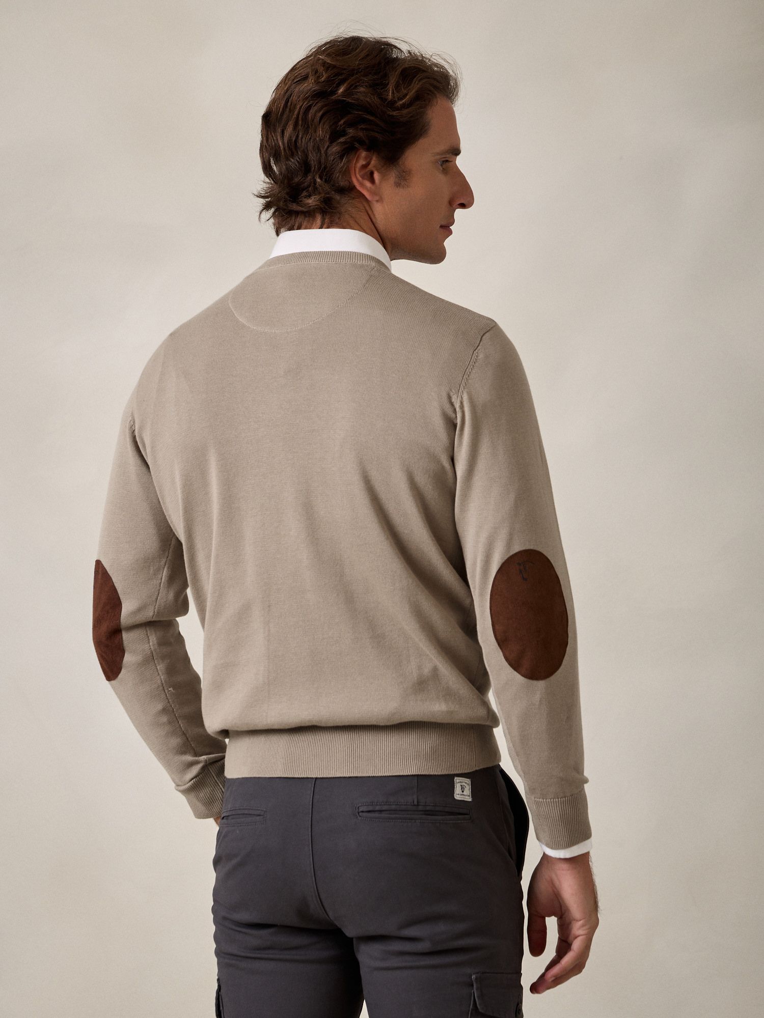 Pull Col Rond avec Coudières | Pierre