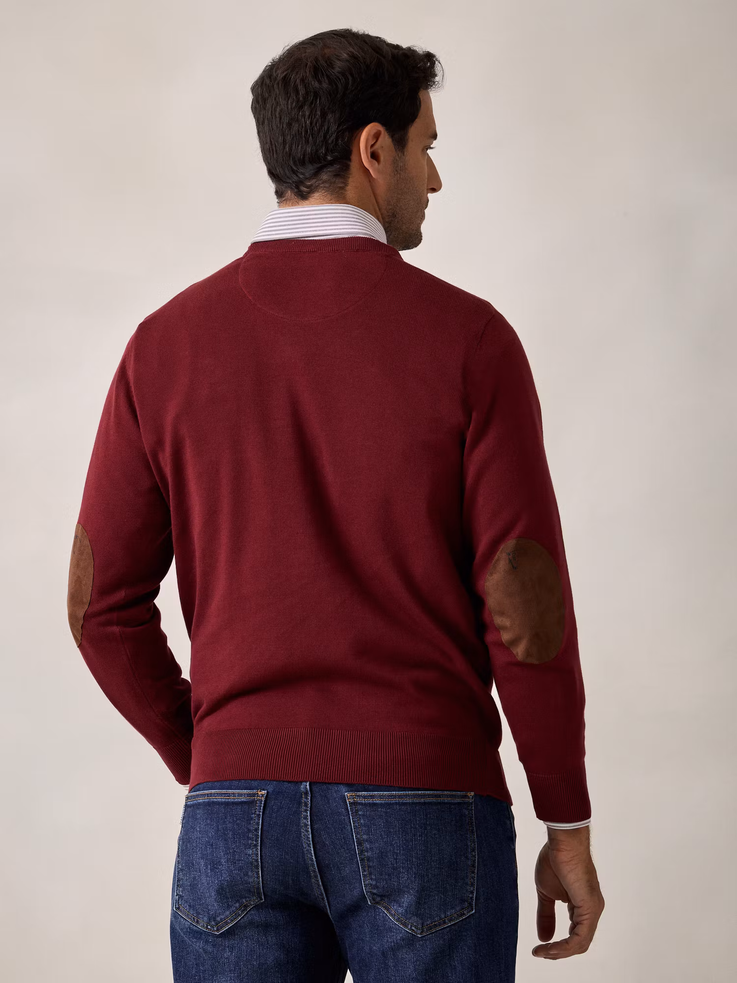 Pull Col Rond avec Coudières | Bordeaux
