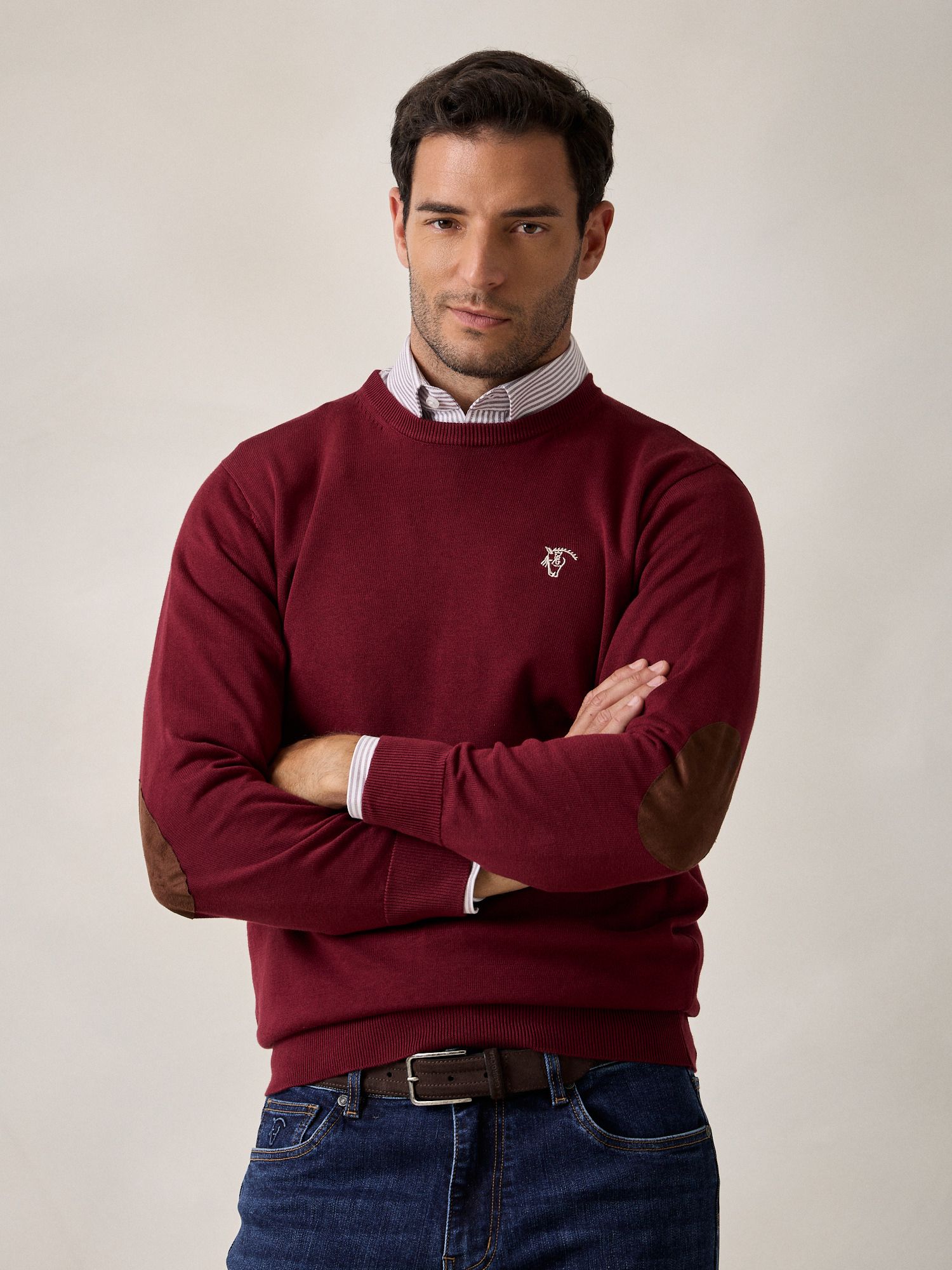 Jersey de Caja con Coderas | Burgundy