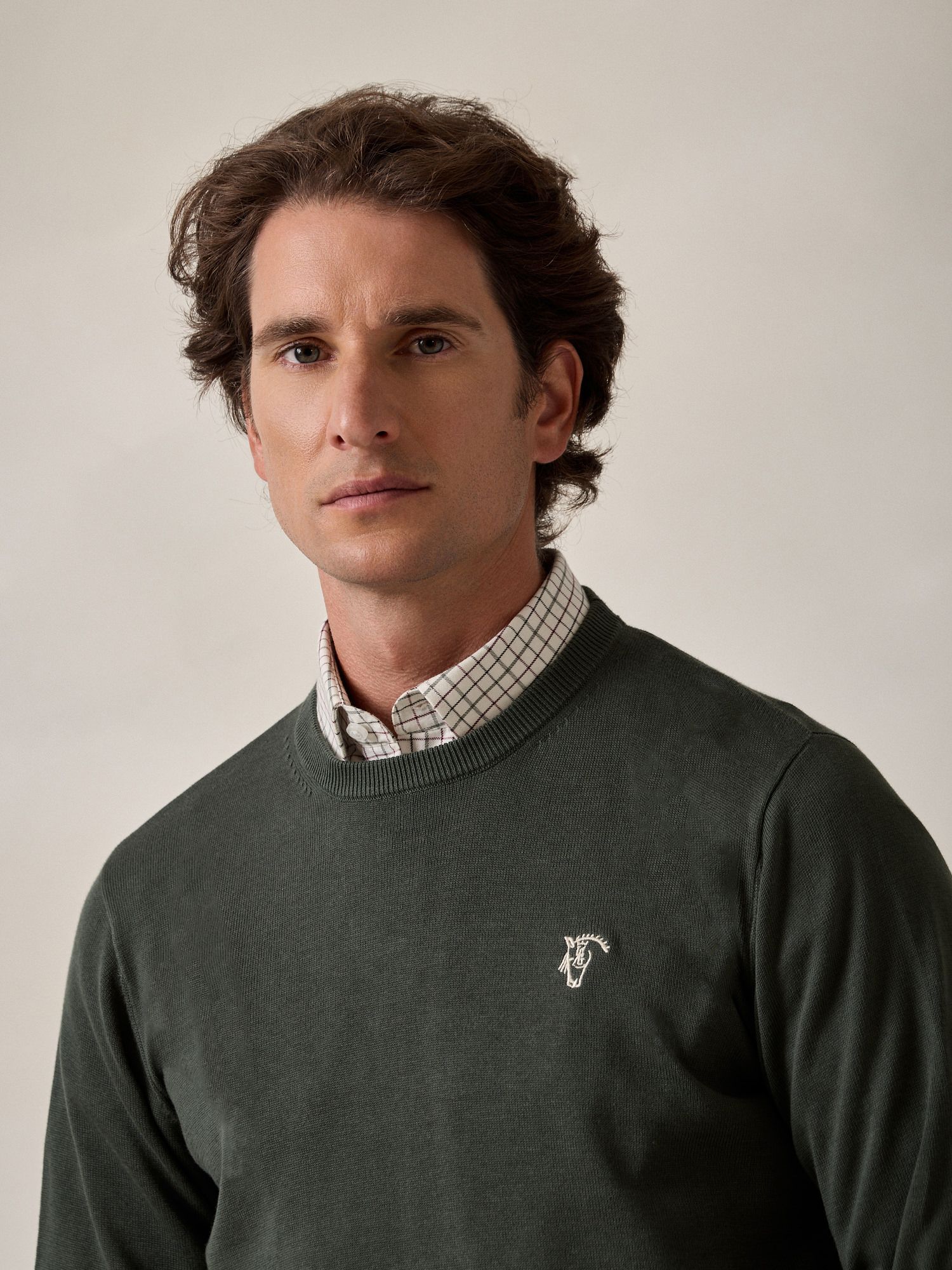Suéter de gola redonda | Verde Abeto