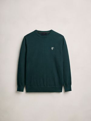 Round neck sweater | Lake Blue