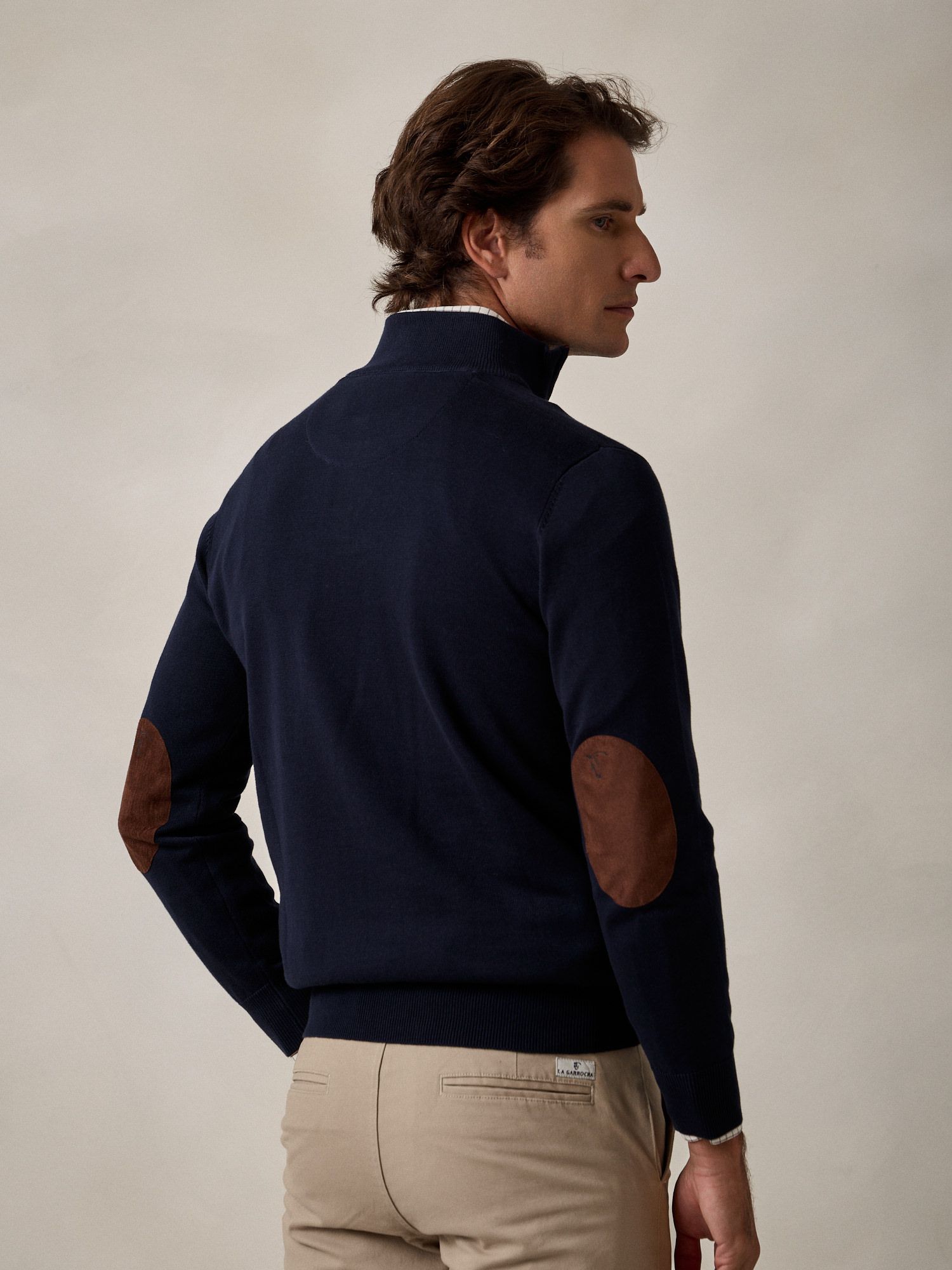Pull Demi-Zip Brand | Bleu Marine