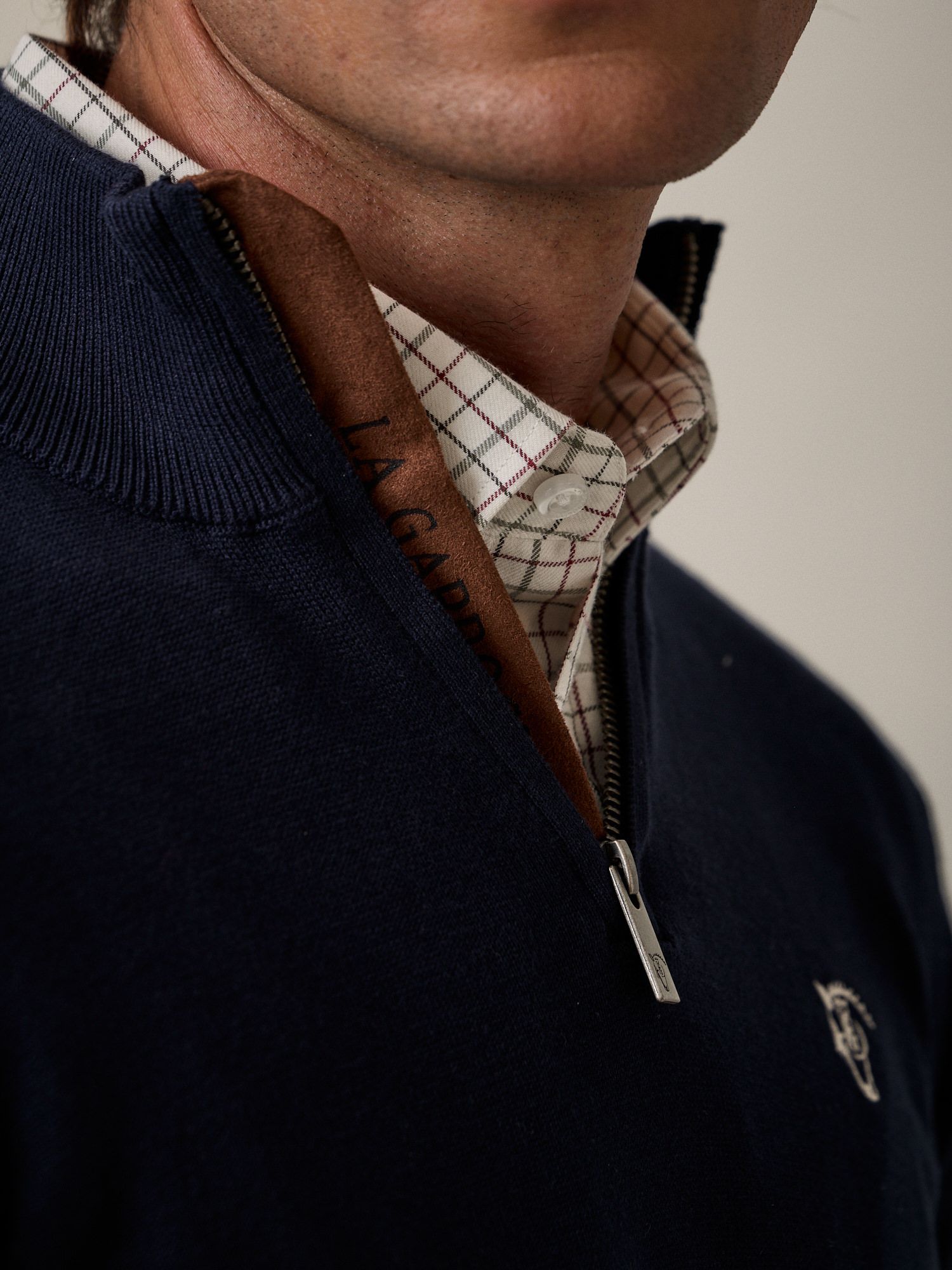 Pull Demi-Zip Brand | Bleu Marine