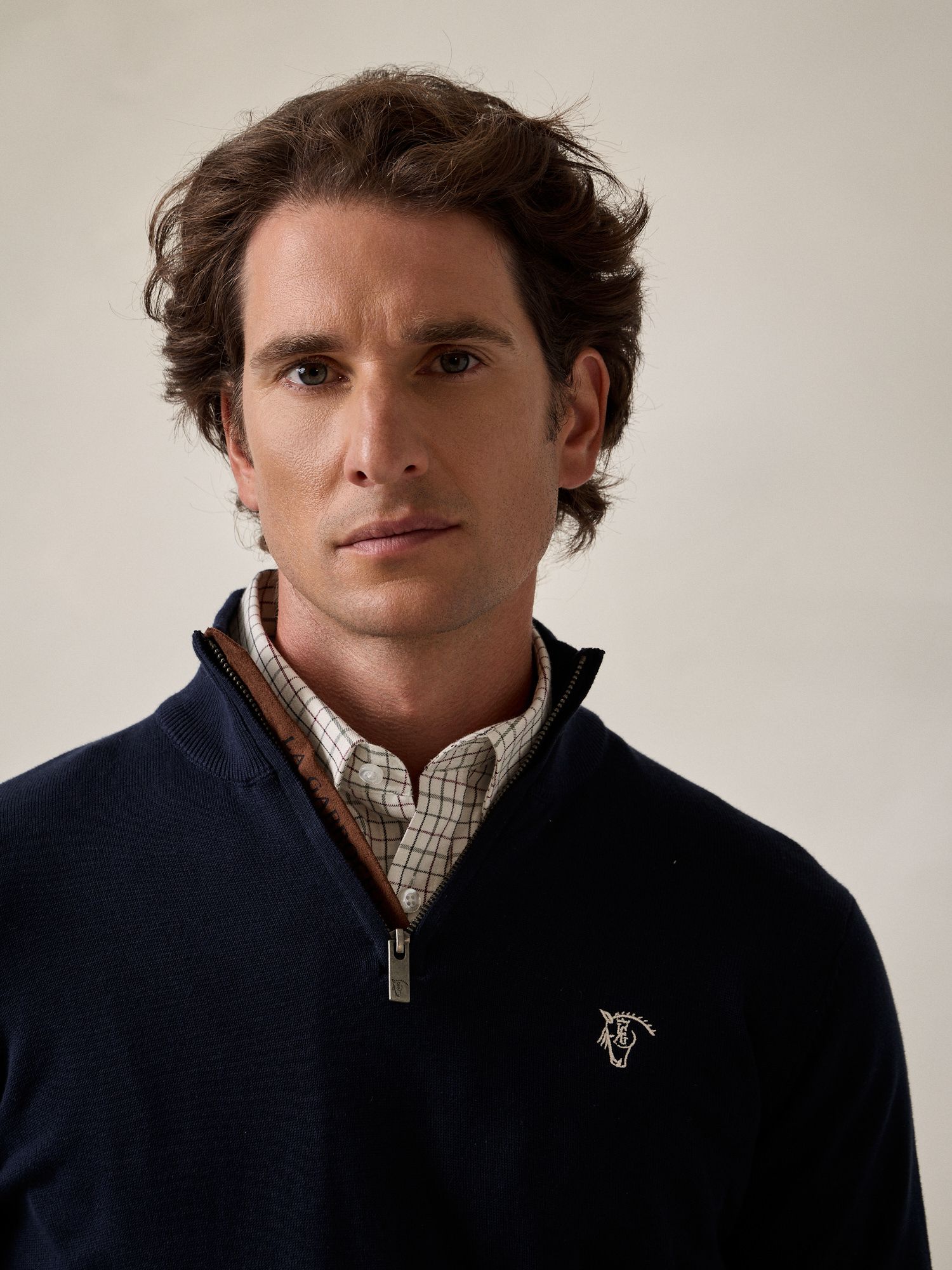 Pull Demi-Zip Brand | Bleu Marine