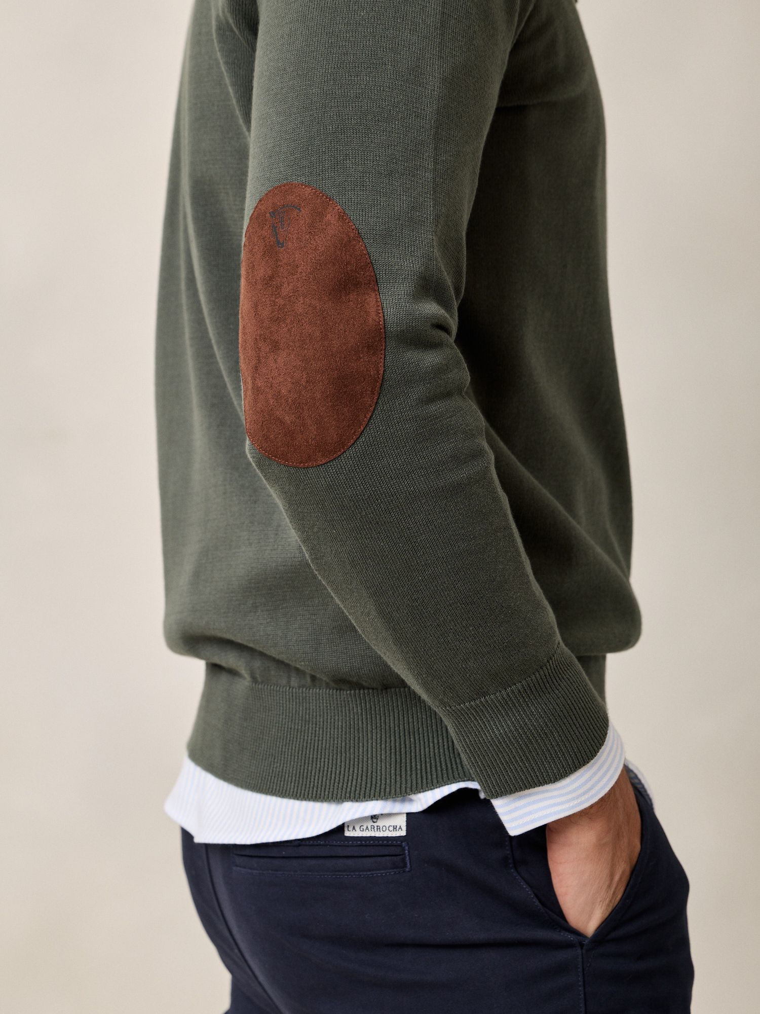 Brand Half-Zip Sweater | Fir Green