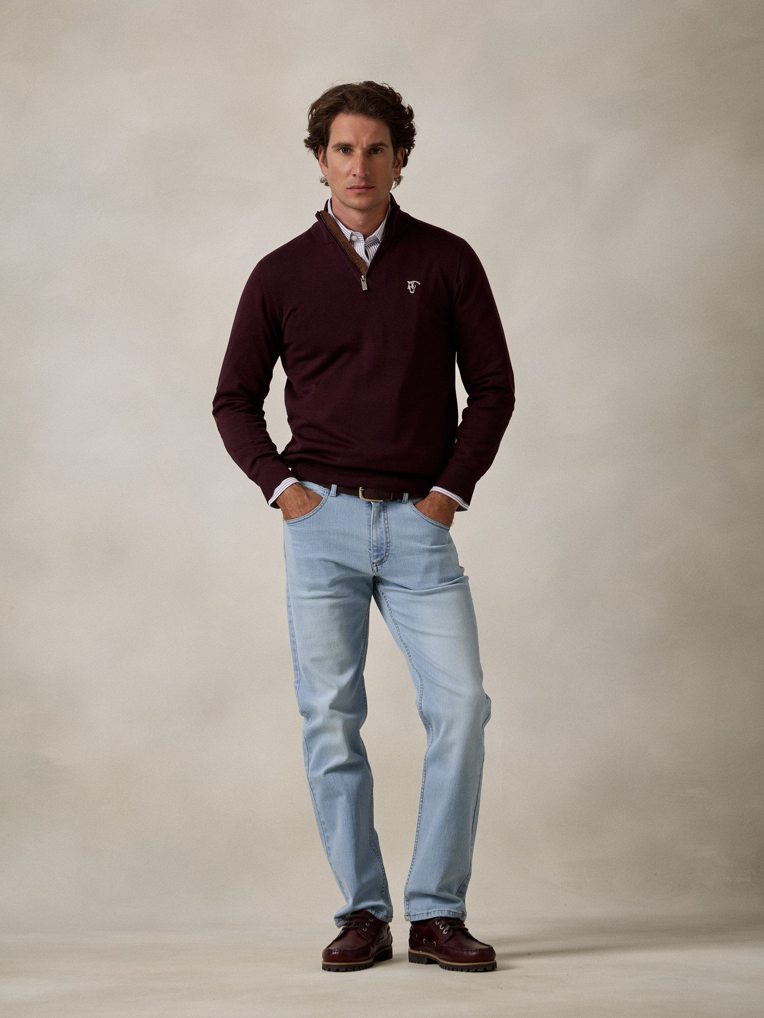 Pull Demi-Zip Brand | Mûre