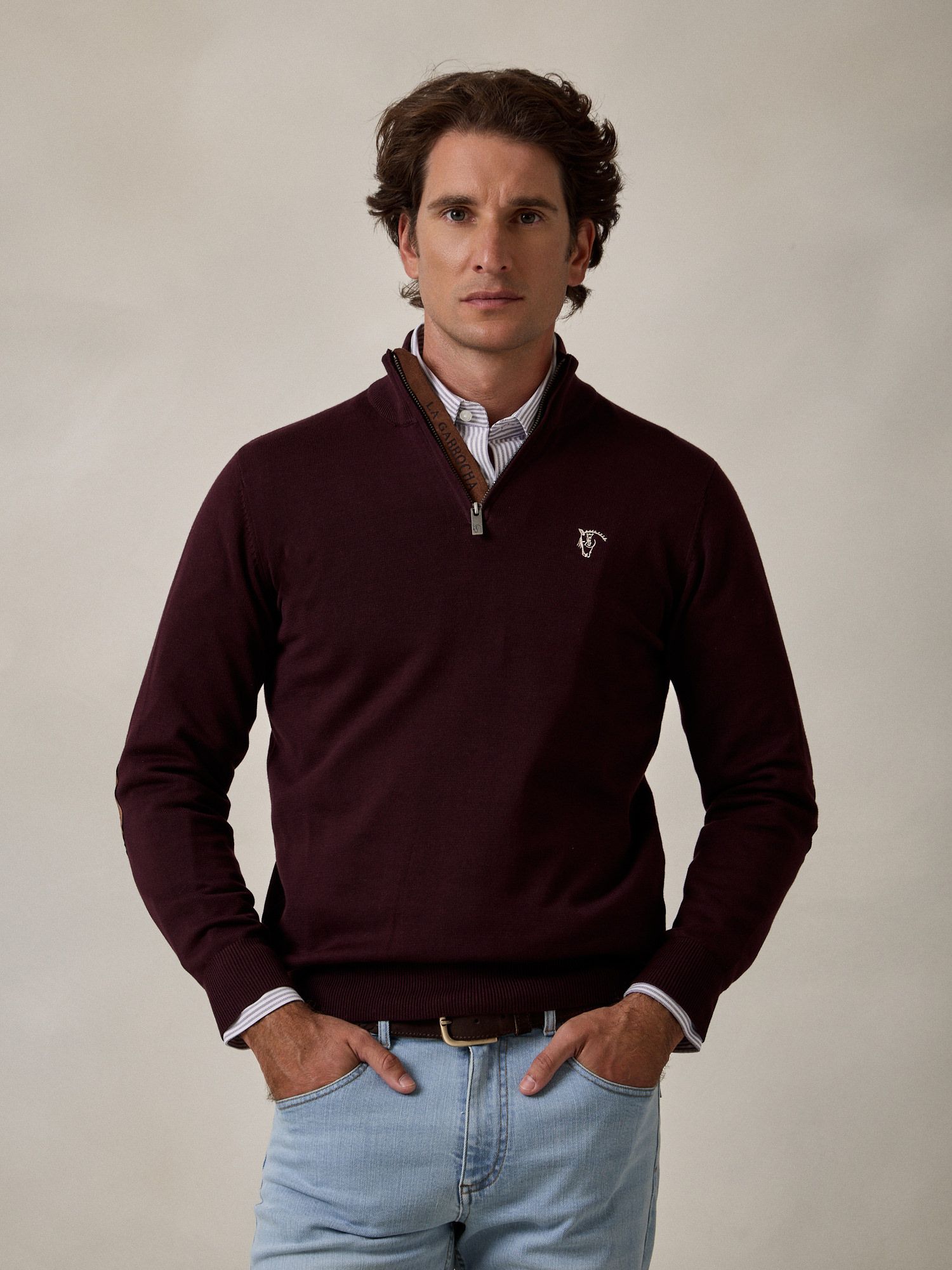 Pull Demi-Zip Brand | Mûre