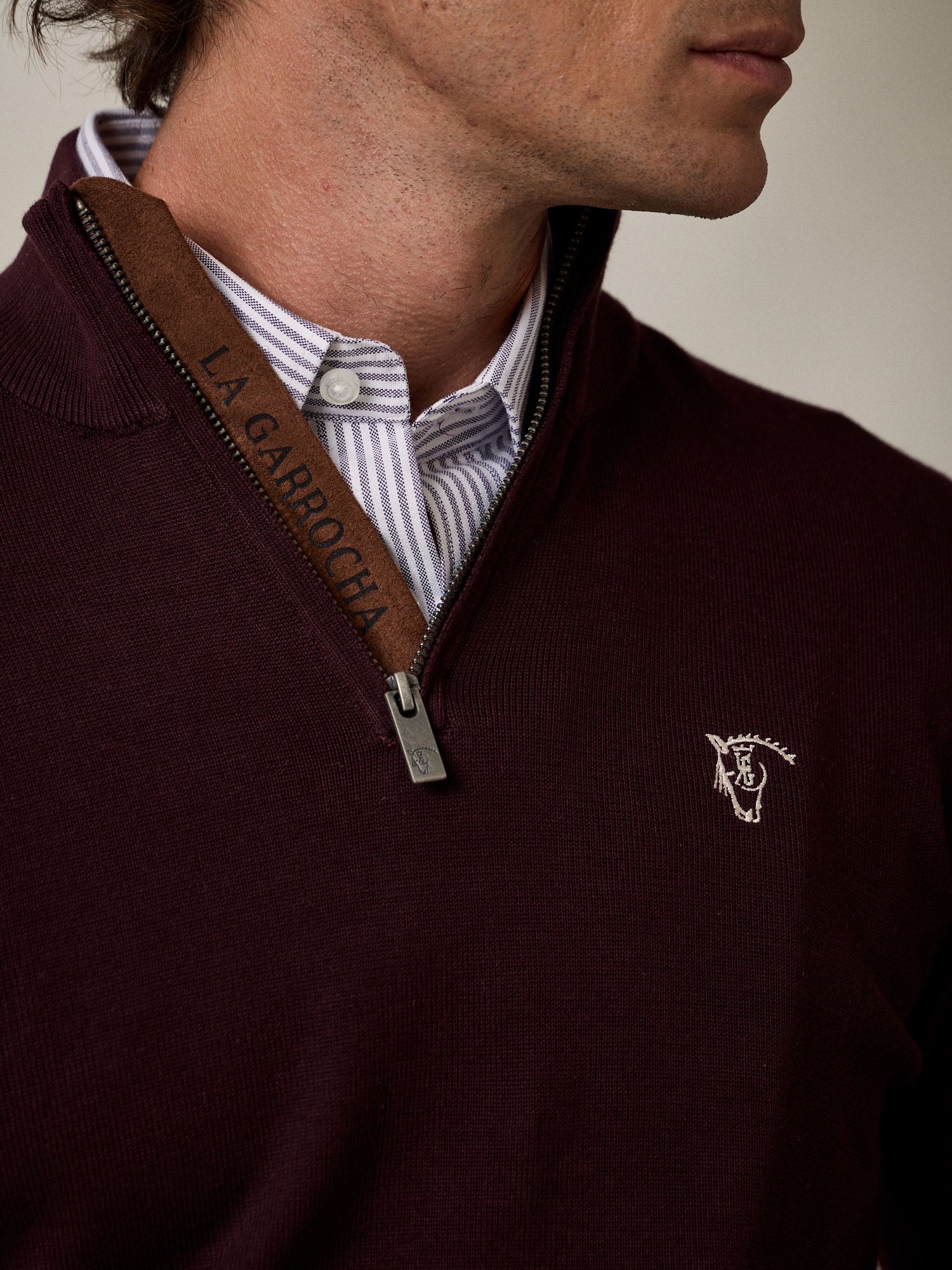 Pull Demi-Zip Brand | Mûre
