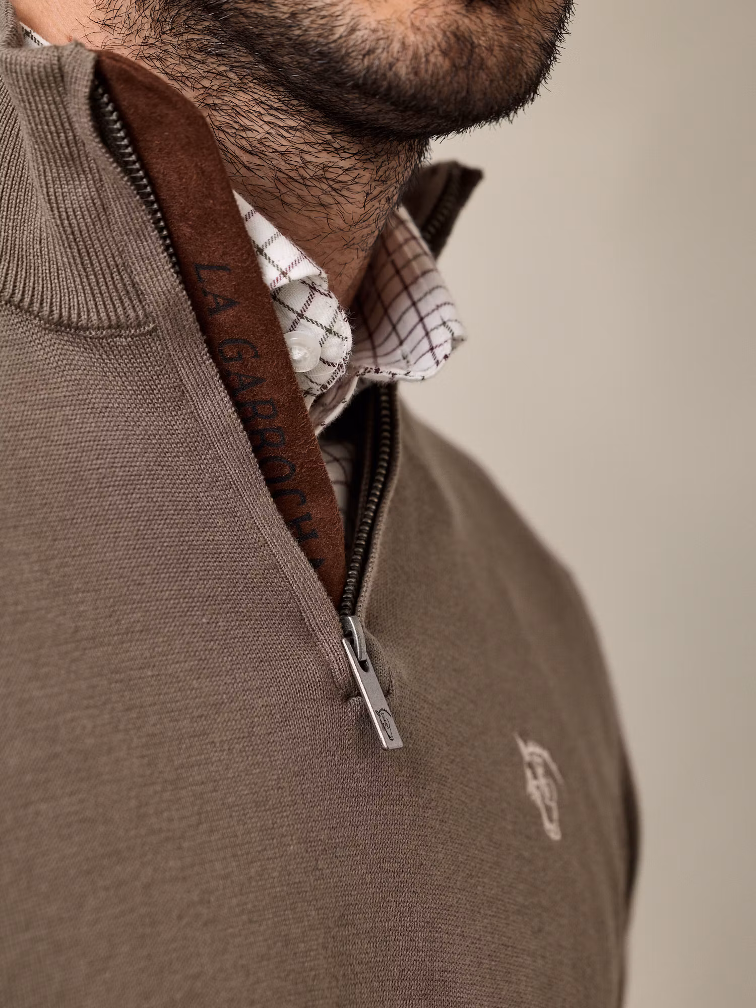 Suéter Com Zíper Frontal Brand | Verde Oliva