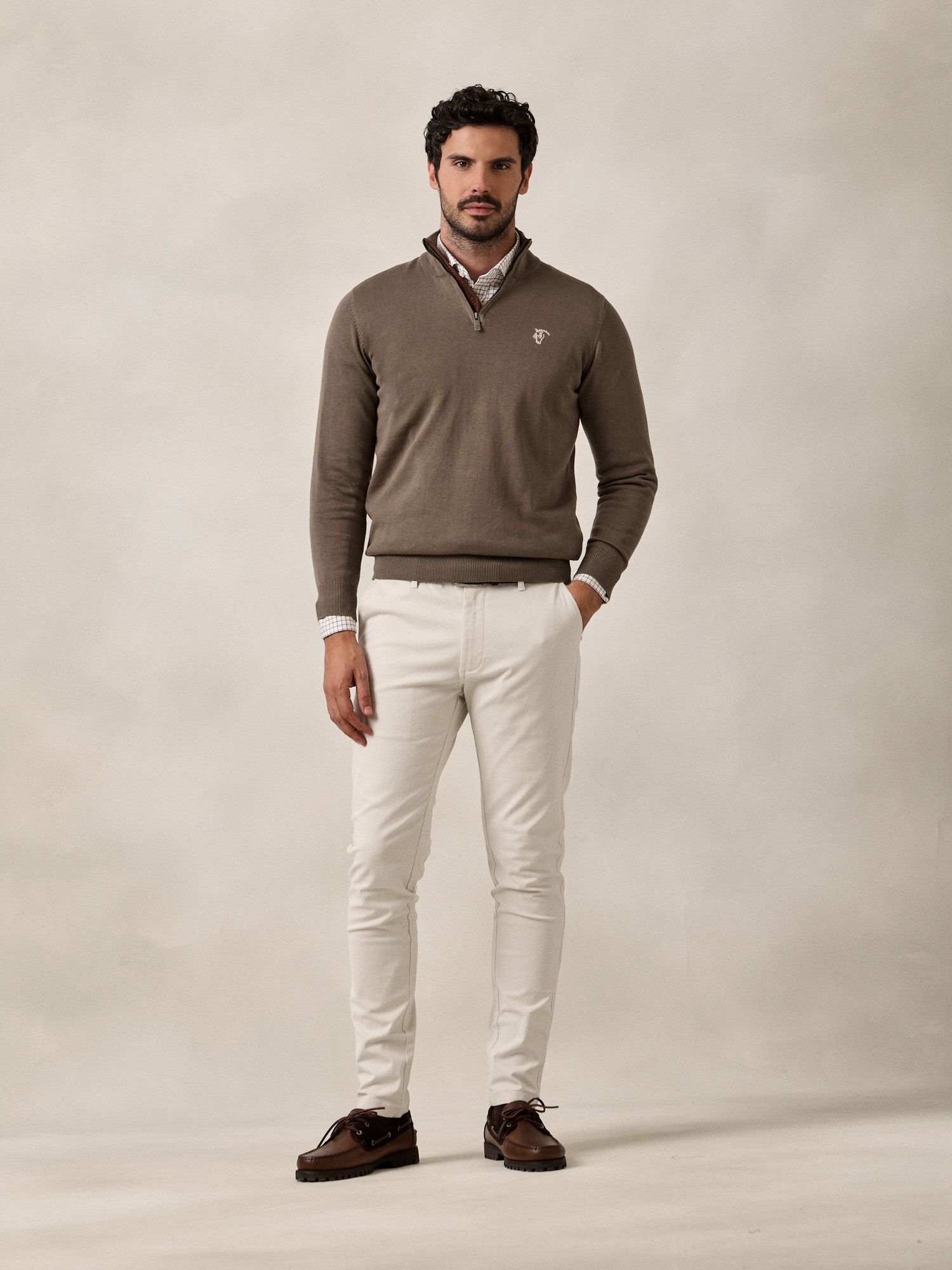 Jersey de Media Cremallera Brand | Oliva