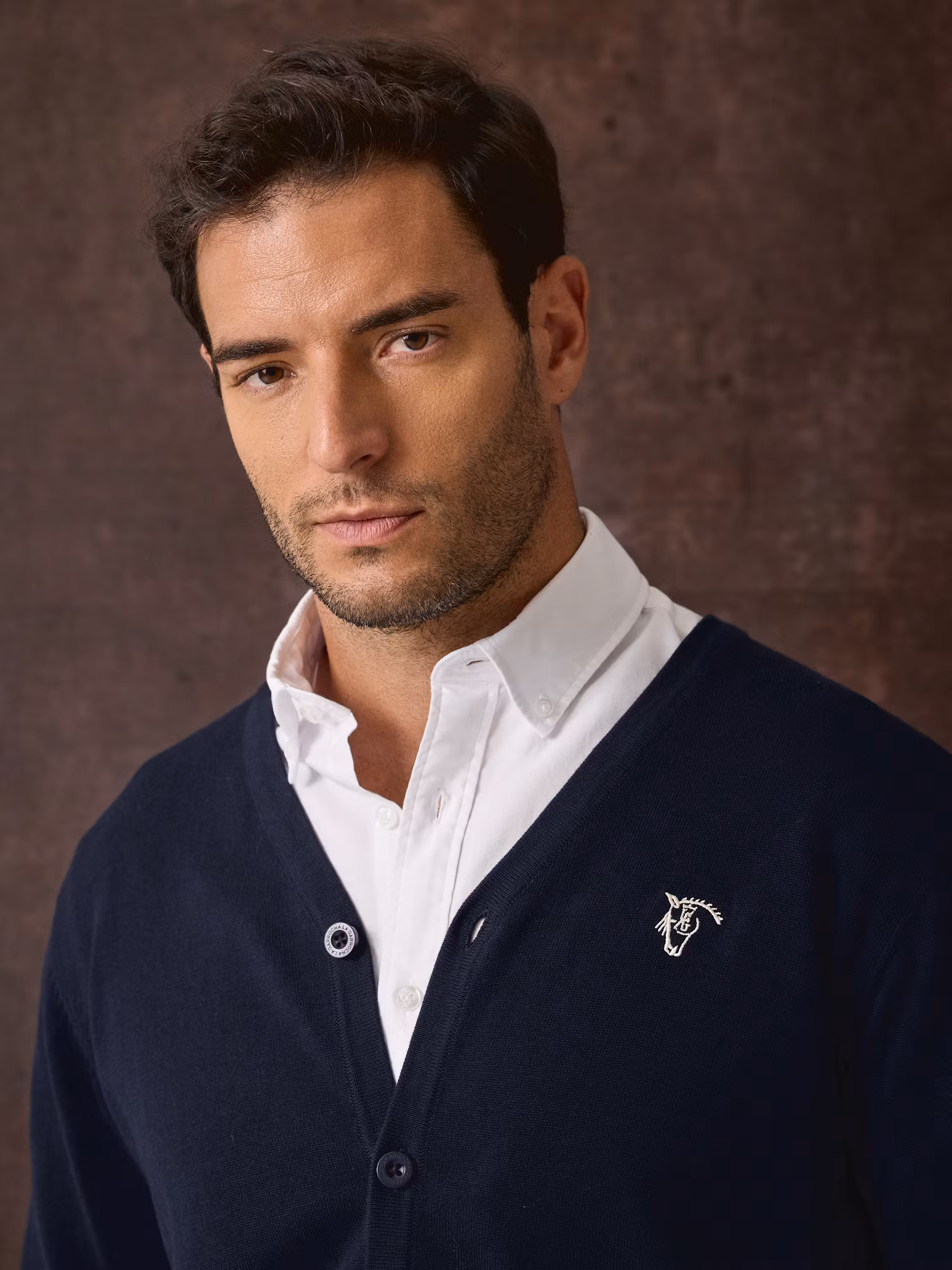 Cardigan com botões | Azul Marinho