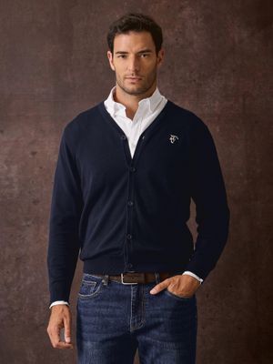 Cardigan boutonné | Bleu Marine