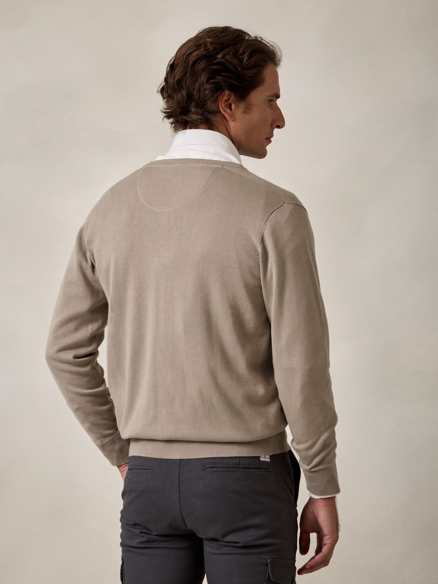 Cardigan com botões | Pedra