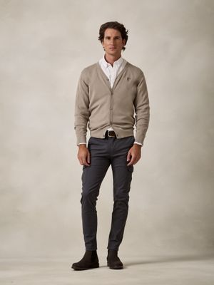 Cardigan com botões | Pedra