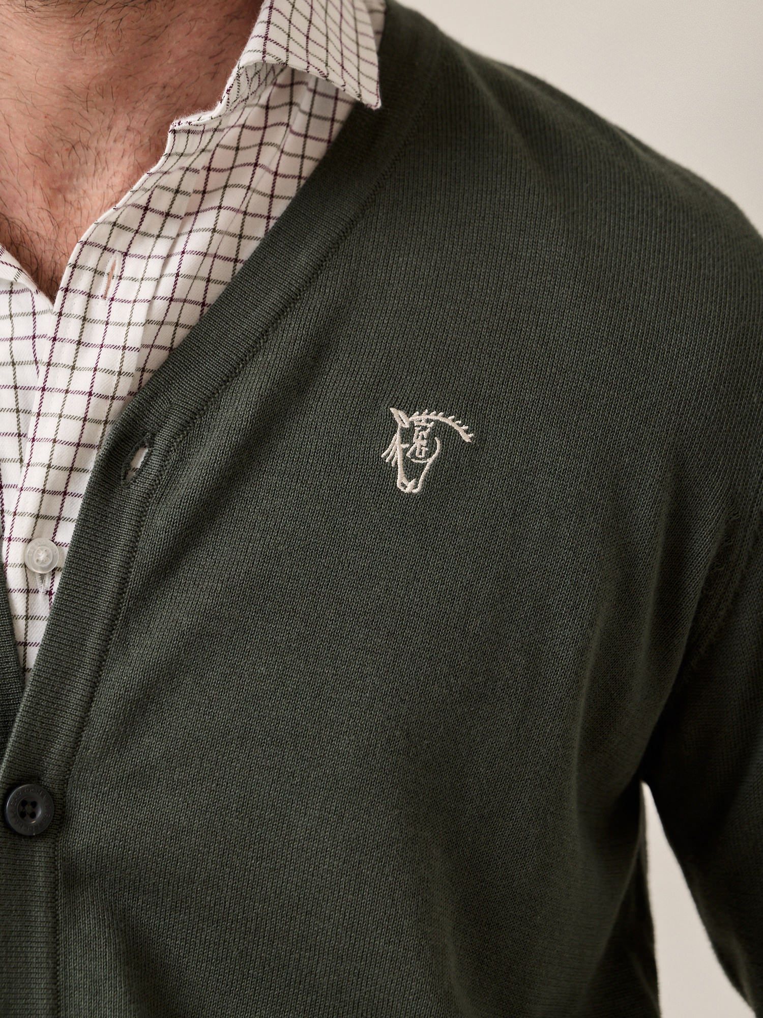 Cardigan com botões | Verde Abeto
