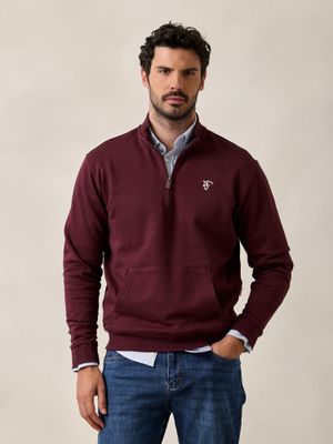 Sweat-shirt à demi-zip basique | Mûre