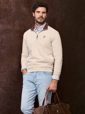 Detail Half-Zip Sweatshirt | Nude