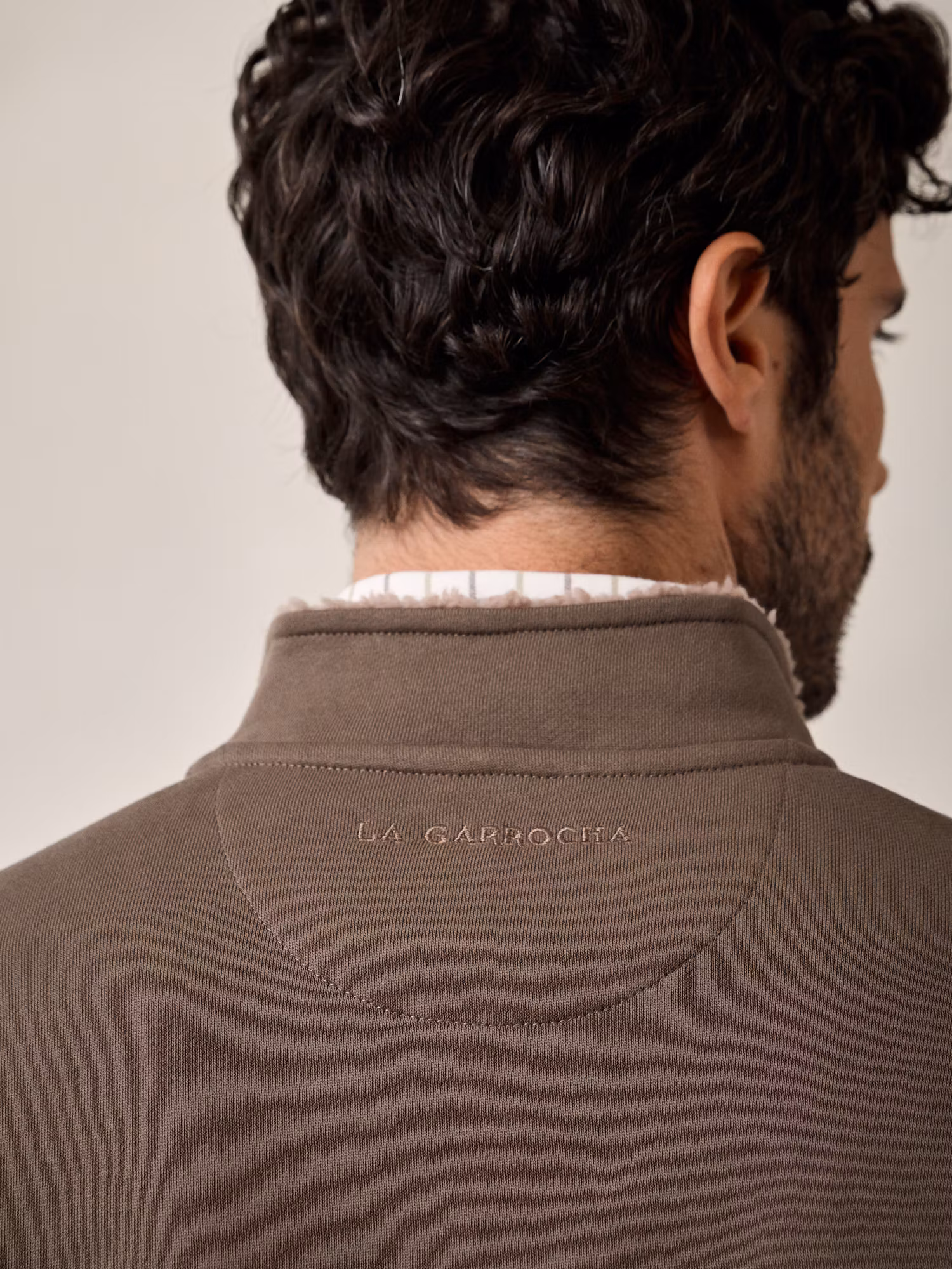 Sweat-shirt à demi-zip détail | Vert Olive
