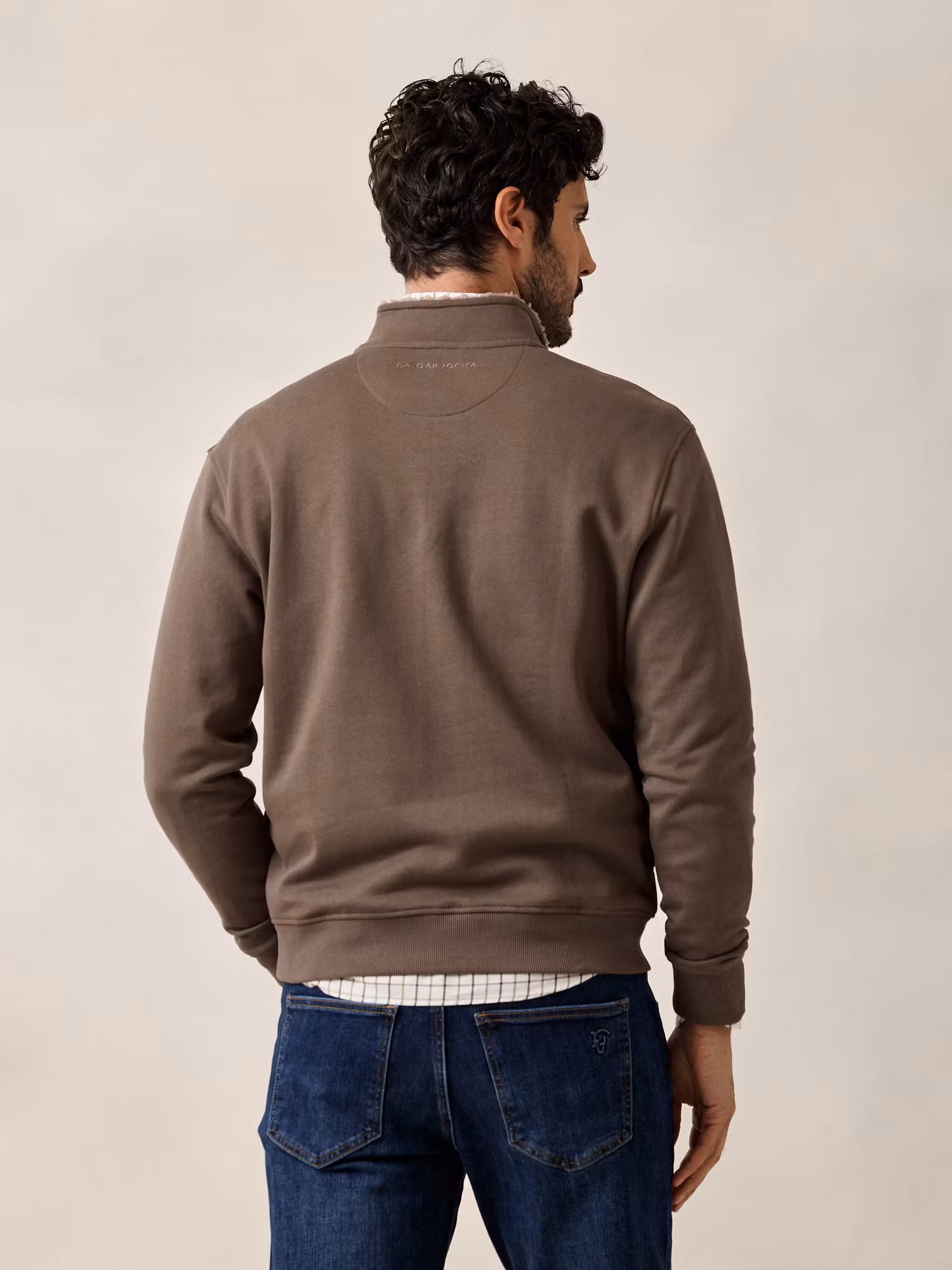 Sweat-shirt à demi-zip détail | Vert Olive