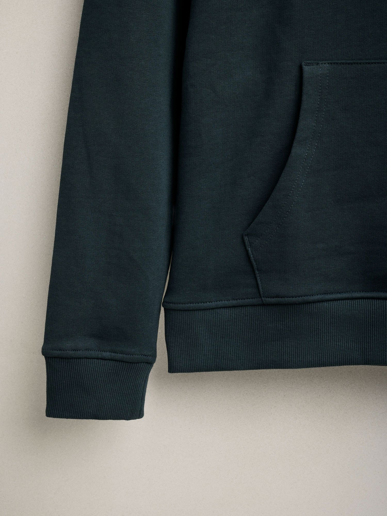 Sweatshirt com Meio Zíper e Capuz | Azul Lago
