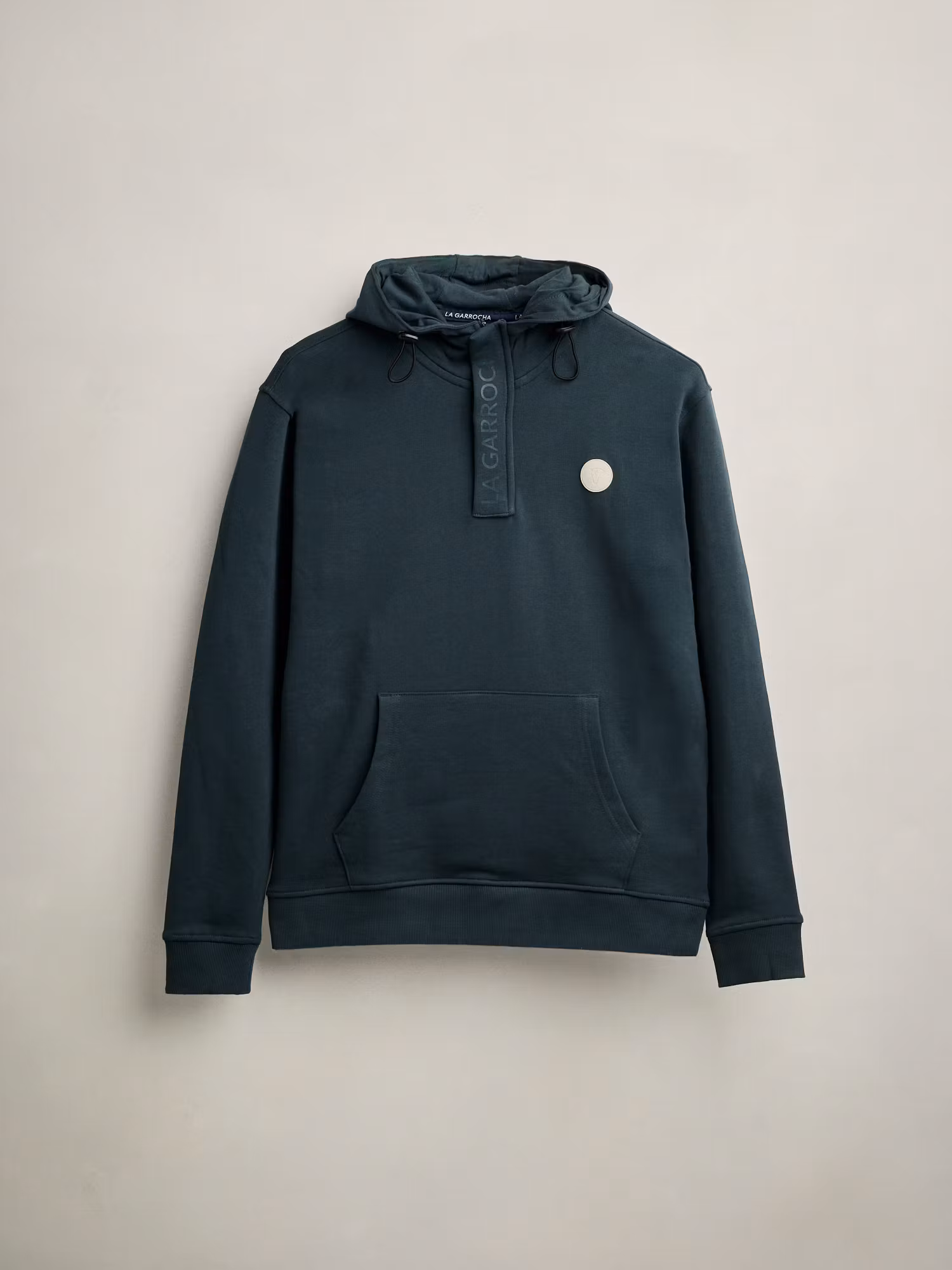 Sudadera Media Cremallera y Capucha | Azul Lago