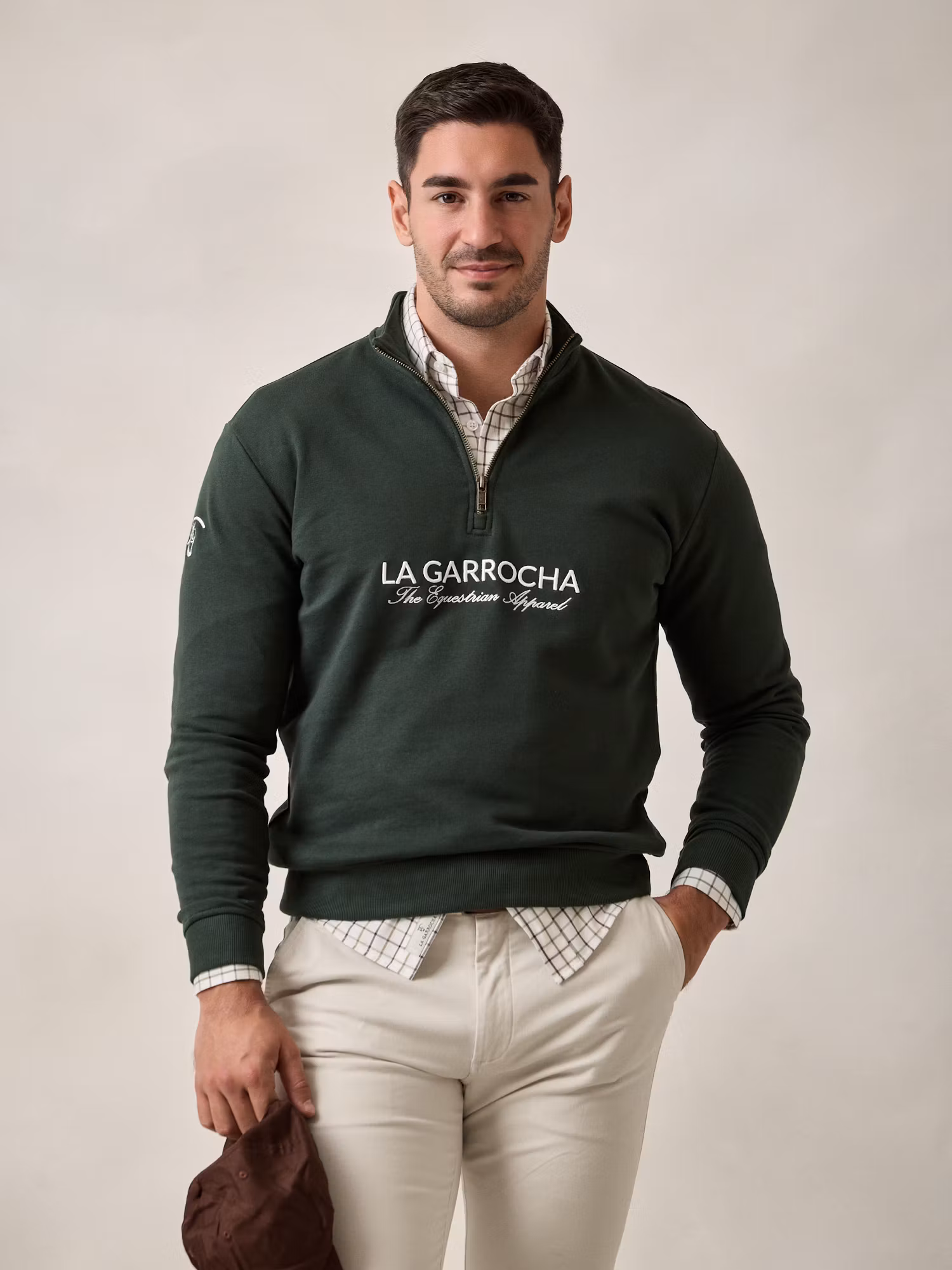 Sweat-shirt à demi-zip Apparel | Vert Sapin