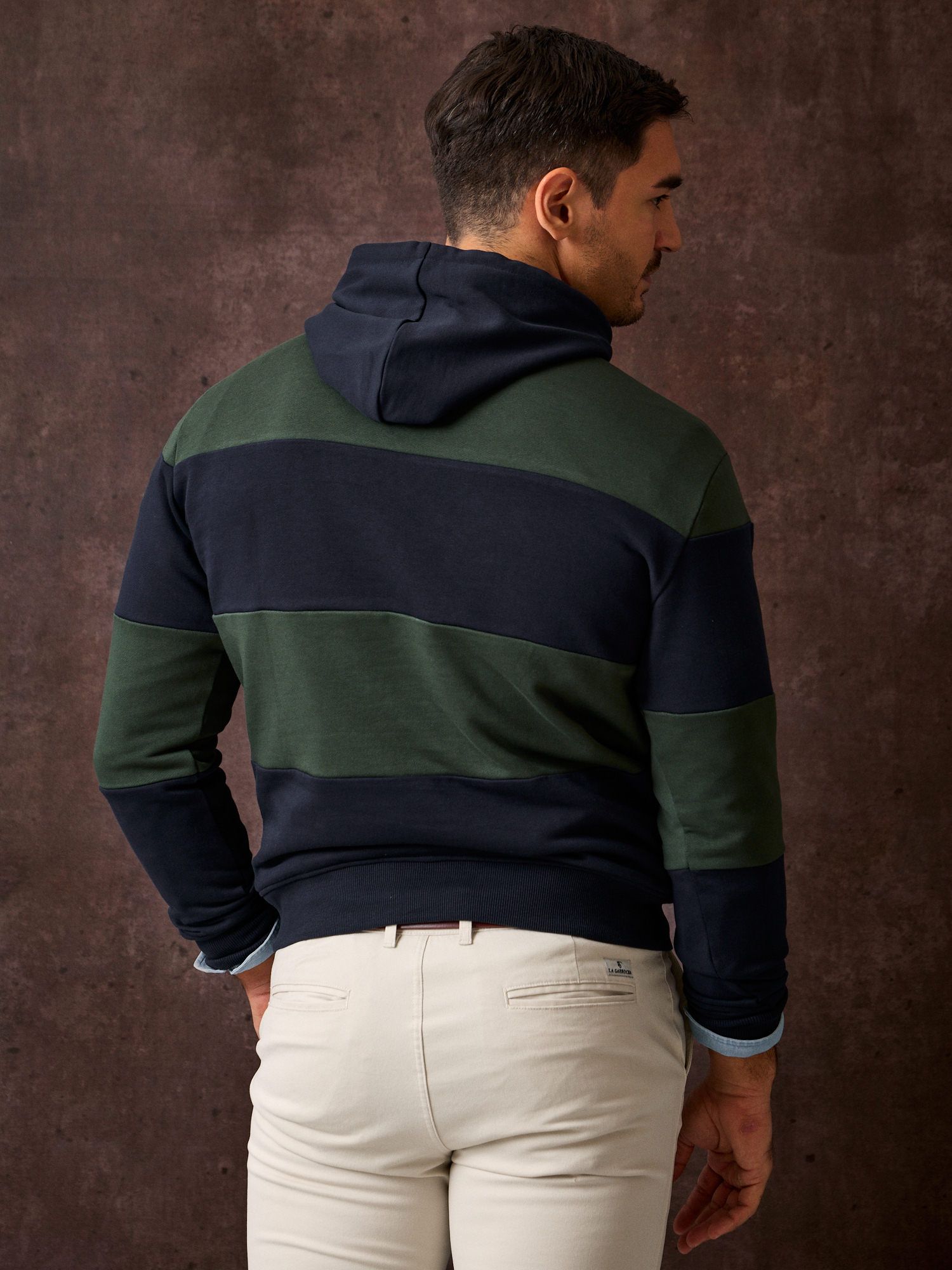 Sweatshirt Com Capuz Listrada | Azul Marinho