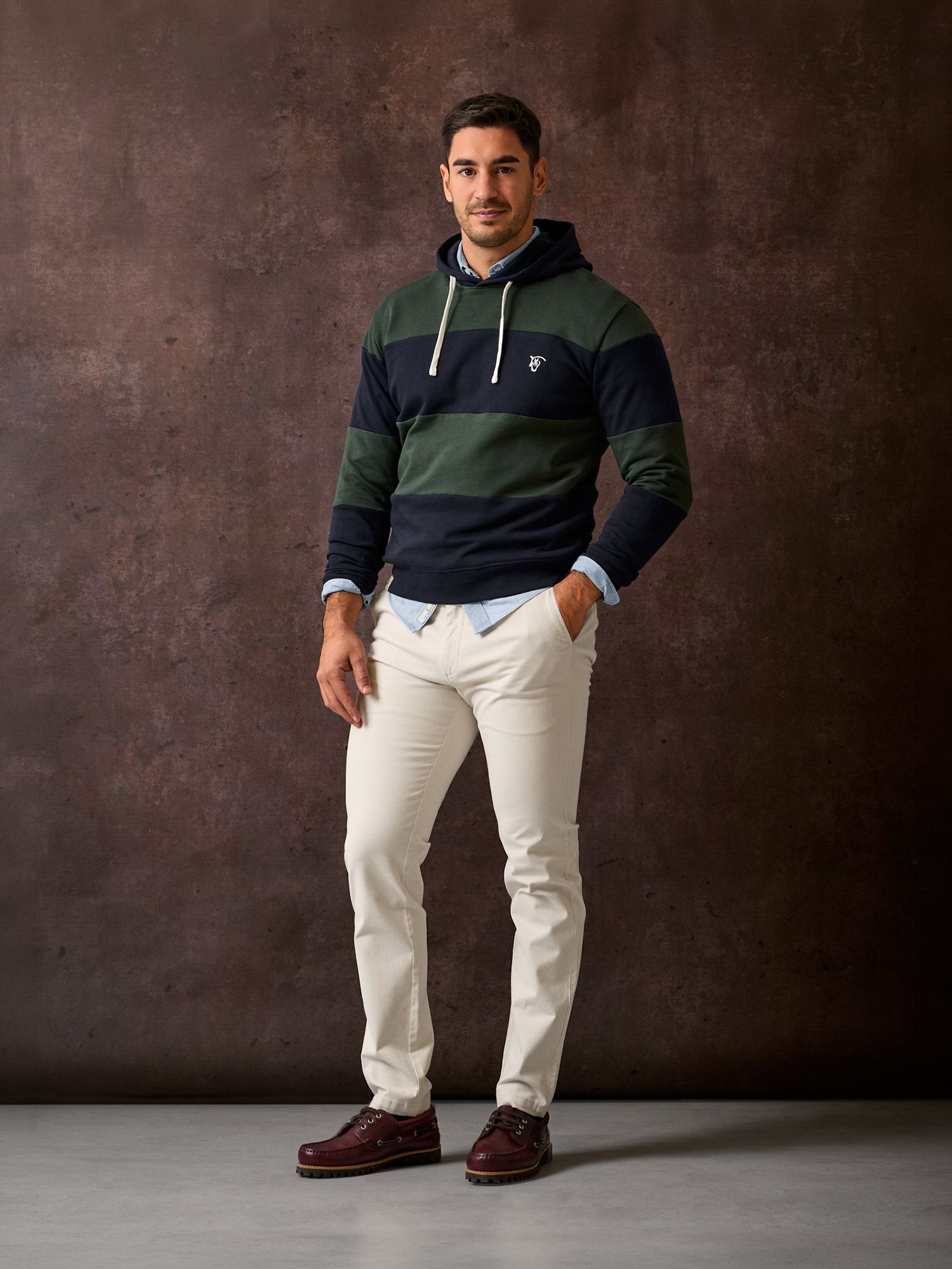 Sudadera Capucha Rayas | Marino 