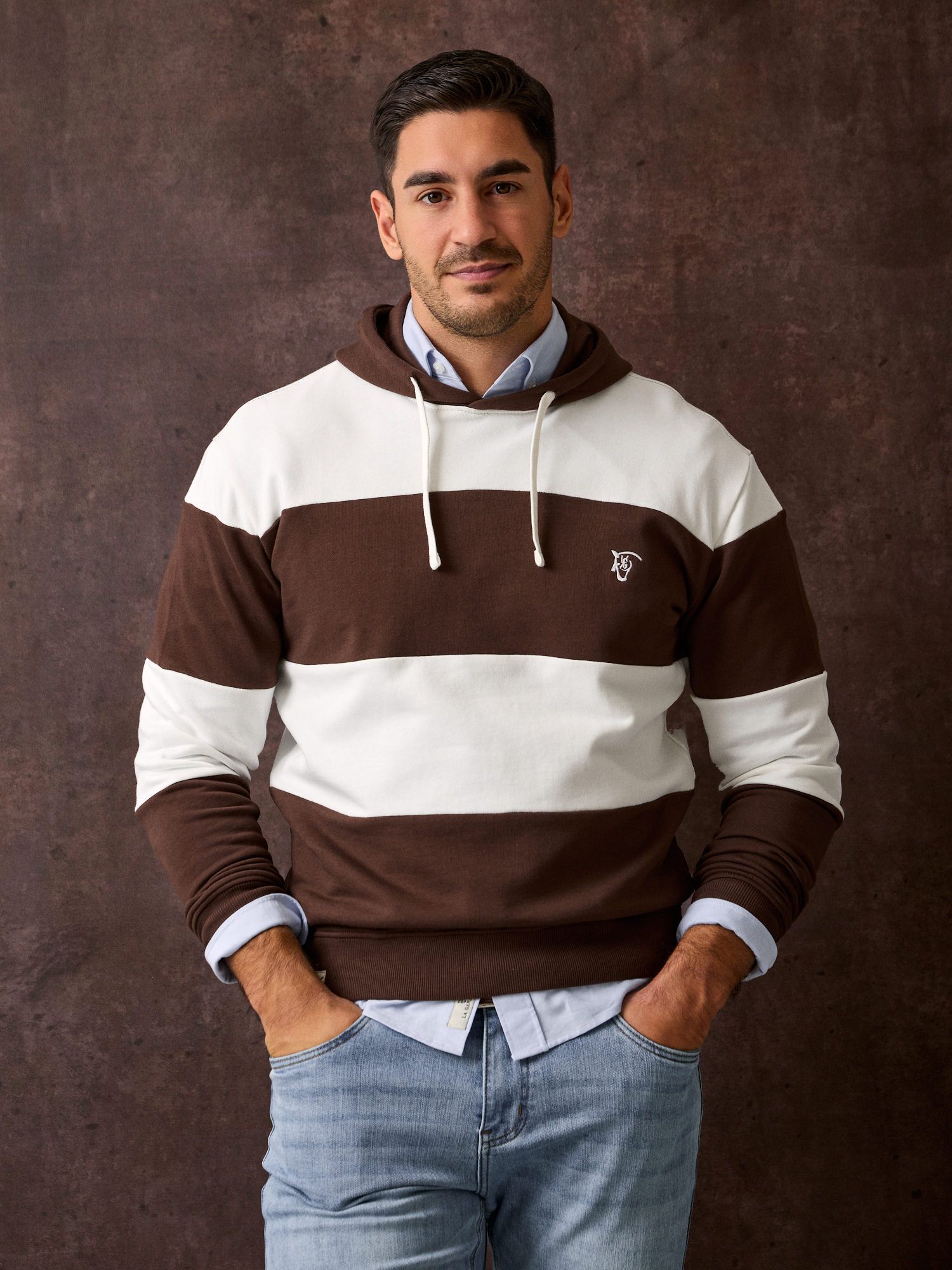 Sweatshirt Com Capuz Listrada | Moka