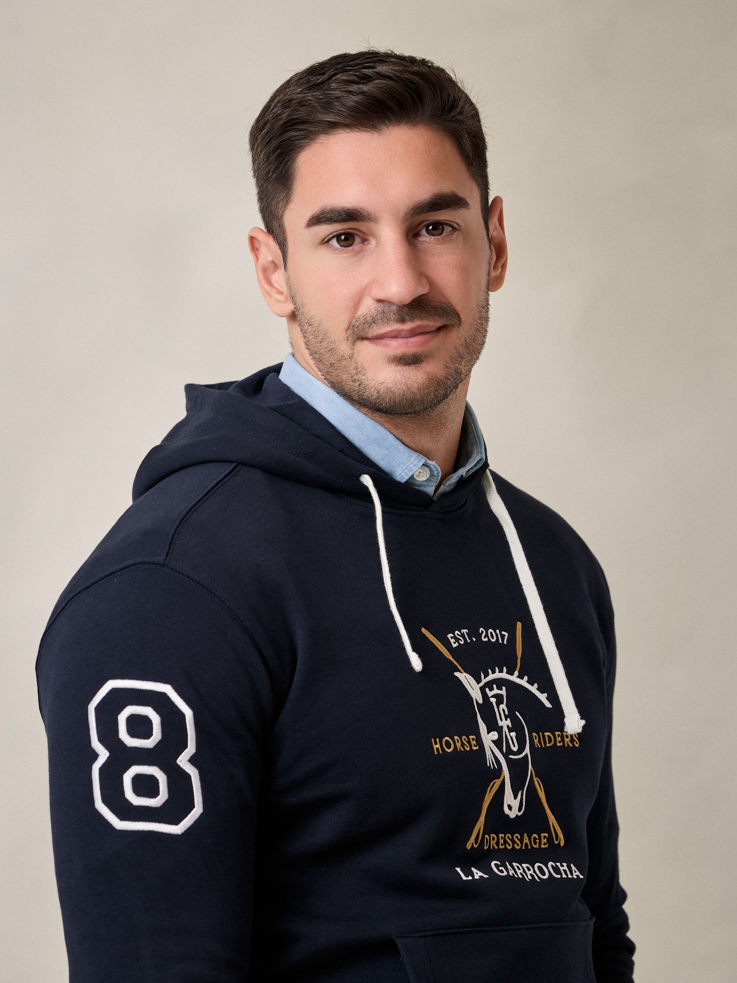 Sweatshirt com capuz Dressage | Azul Marinho