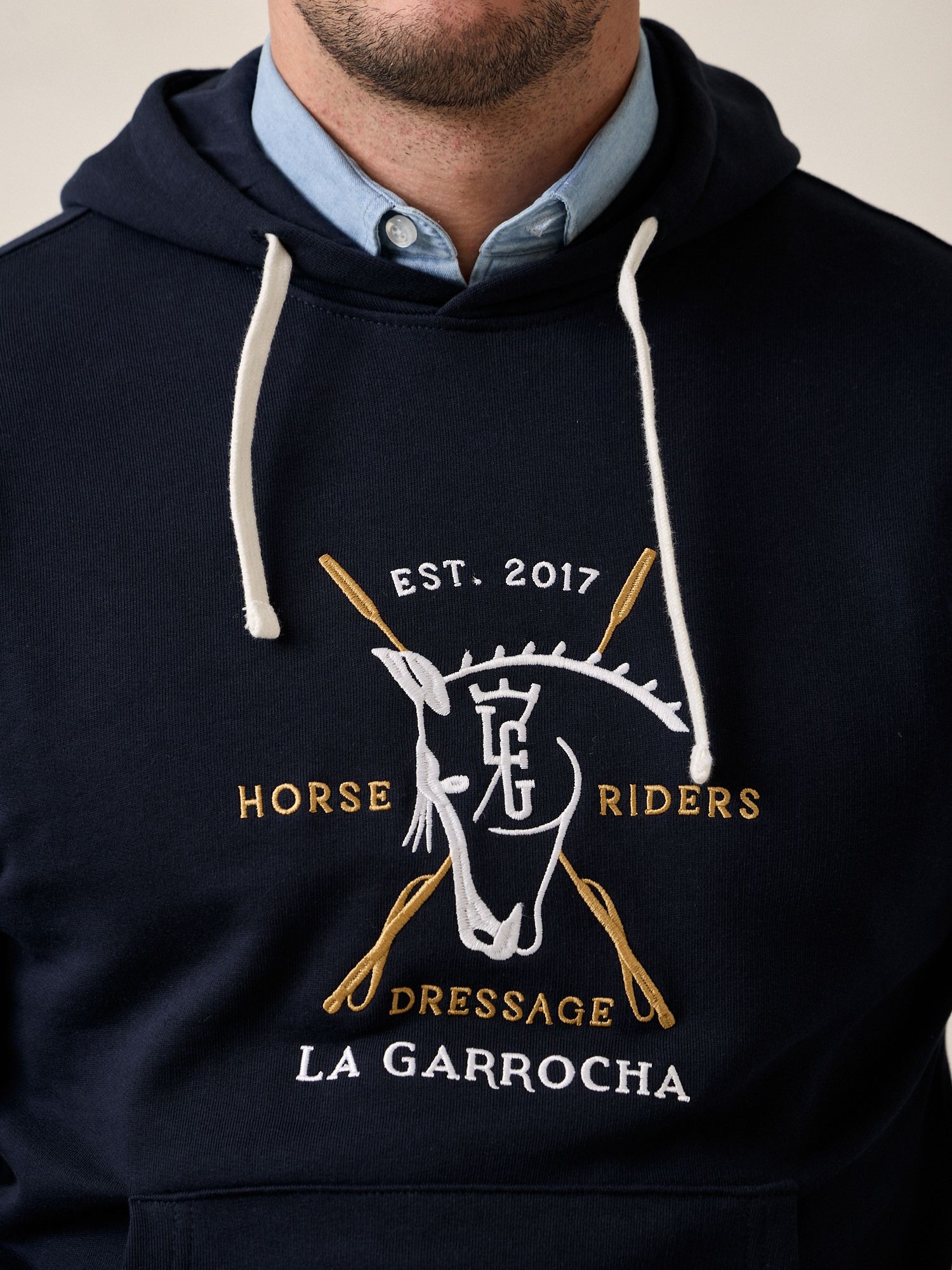 Sweatshirt com capuz Dressage | Azul Marinho