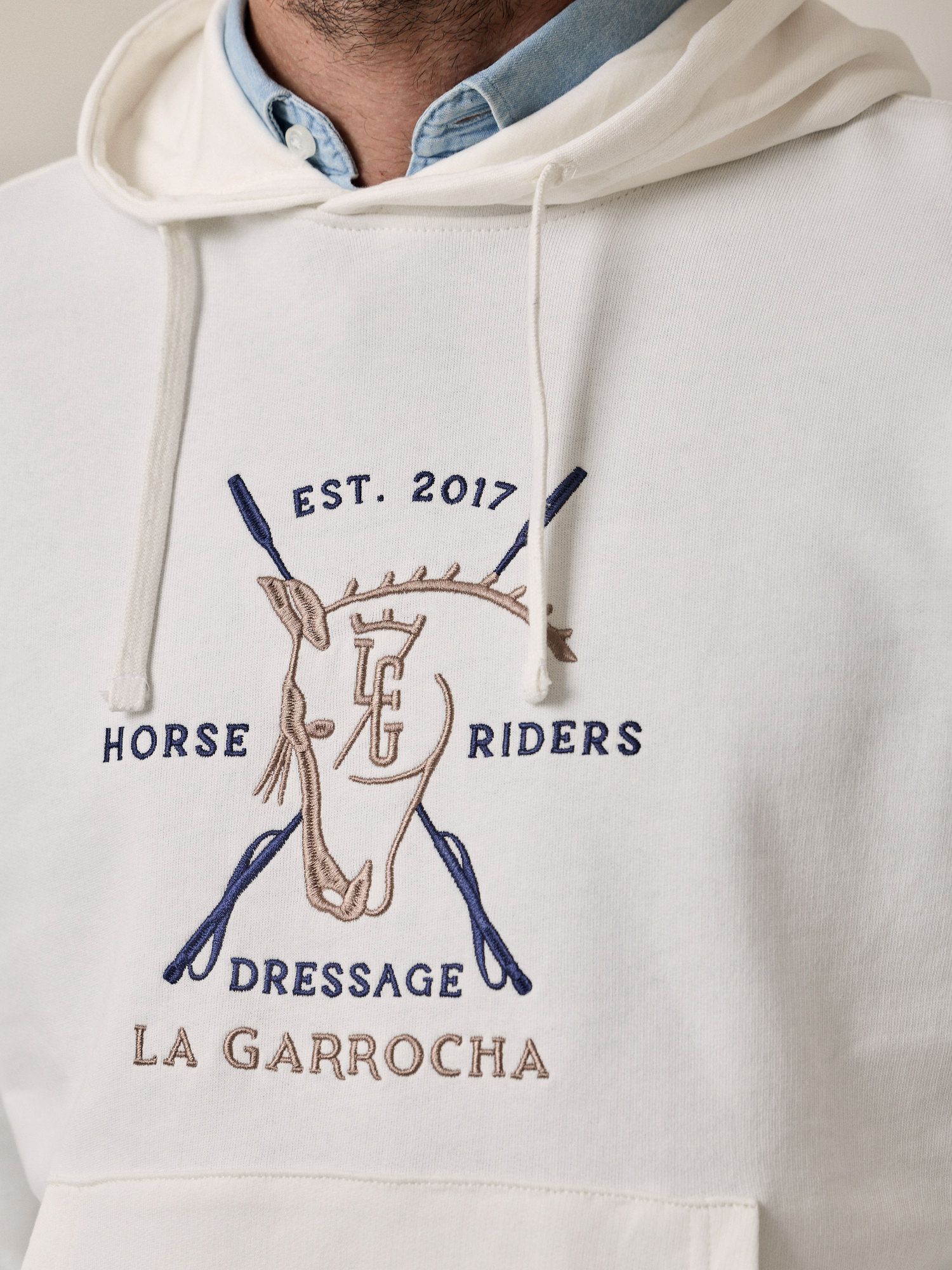 Sweatshirt com capuz Dressage | Cru