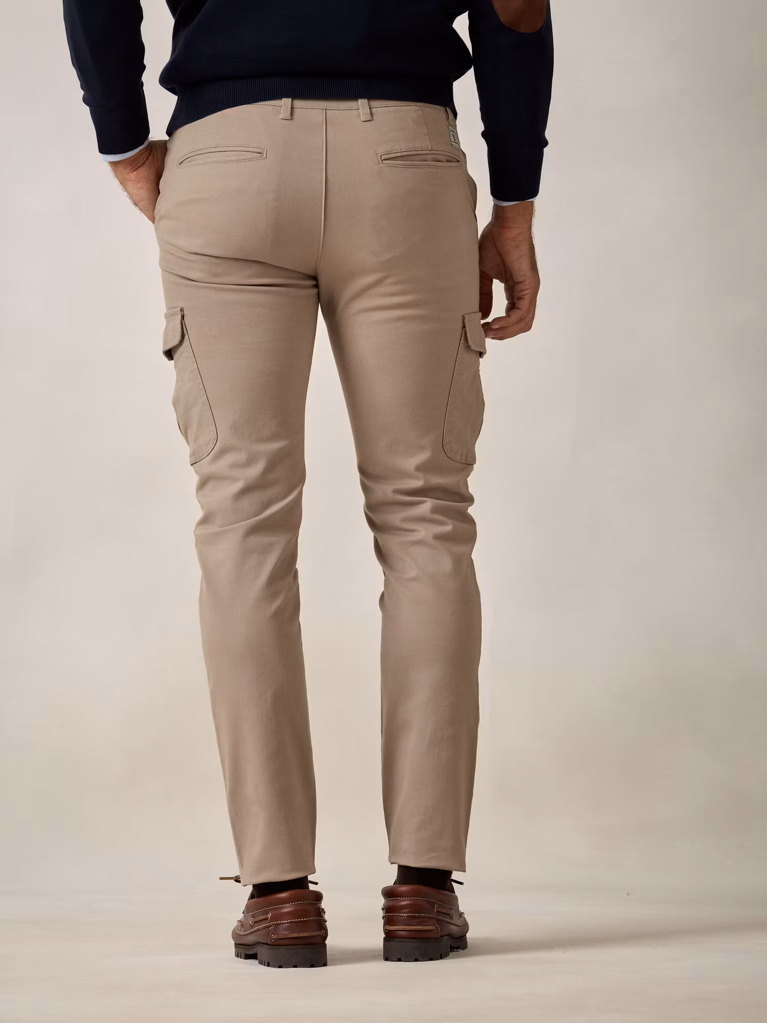Cotton cargo trousers | Camel