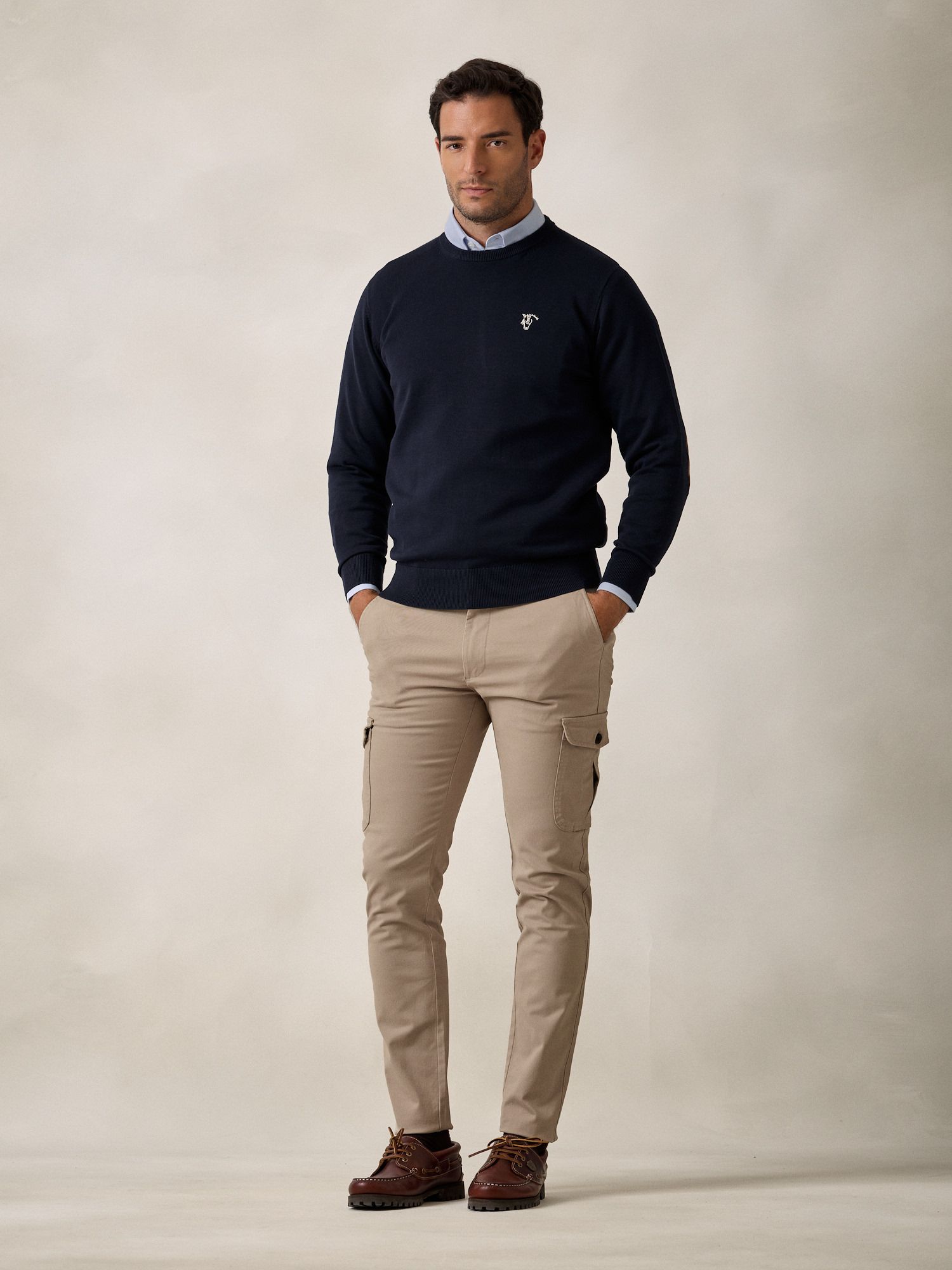 Cotton cargo trousers | Camel