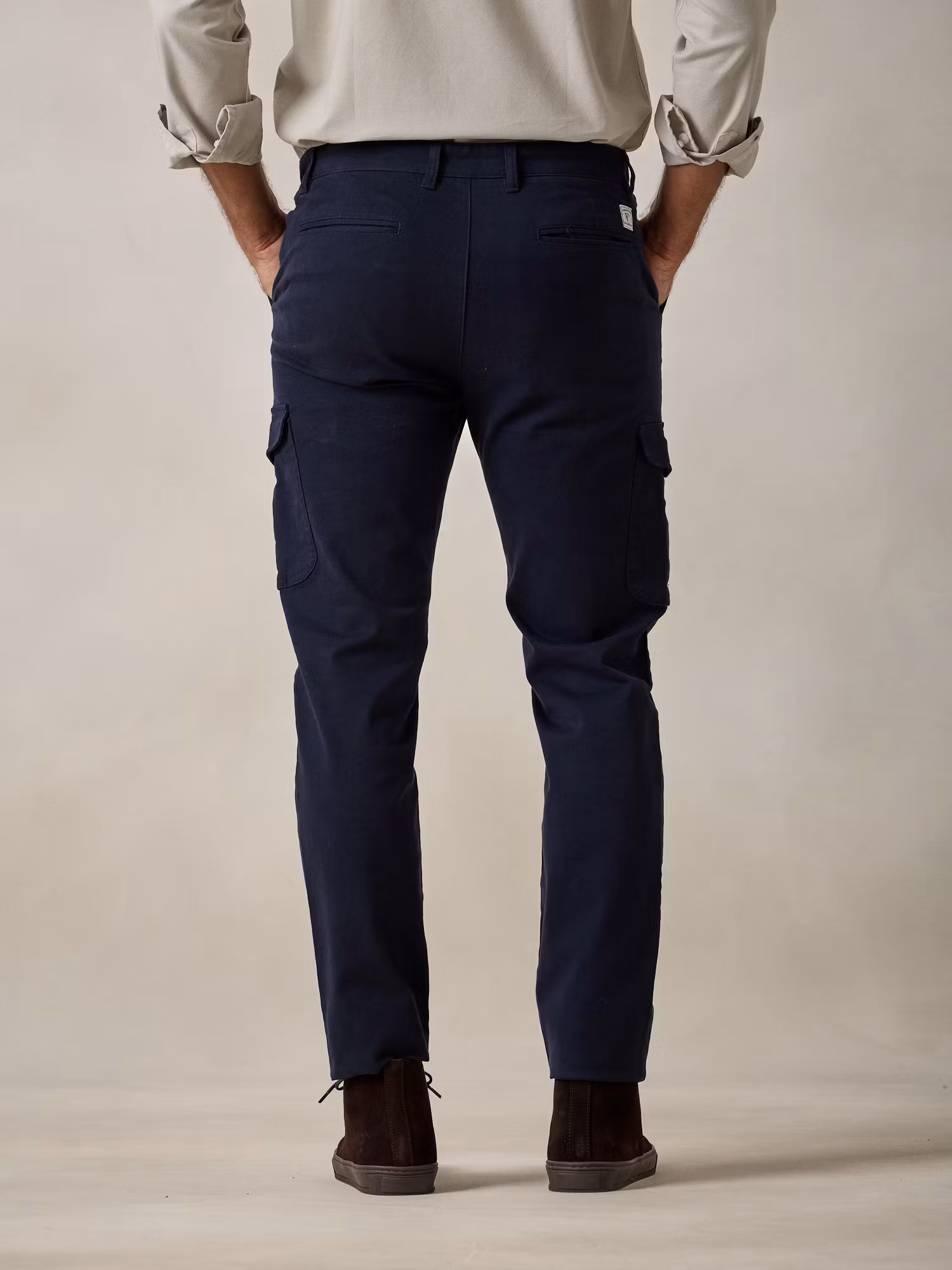 Cotton cargo trousers | Navy Blue
