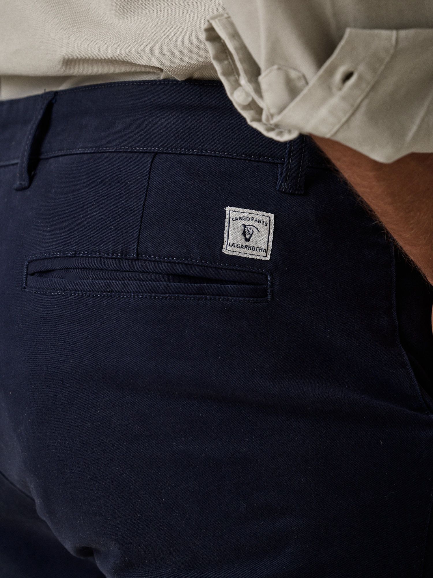 Cotton cargo trousers | Navy Blue