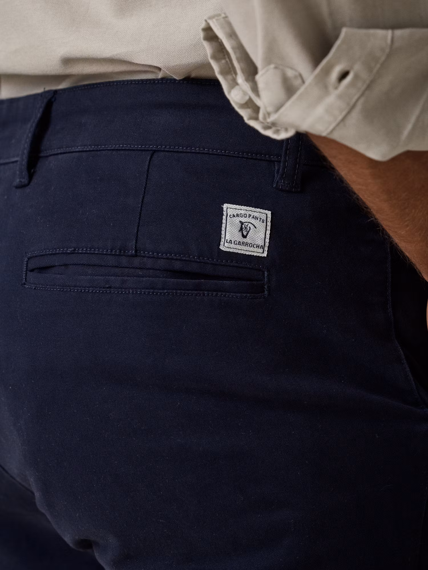 Cotton cargo trousers | Navy Blue